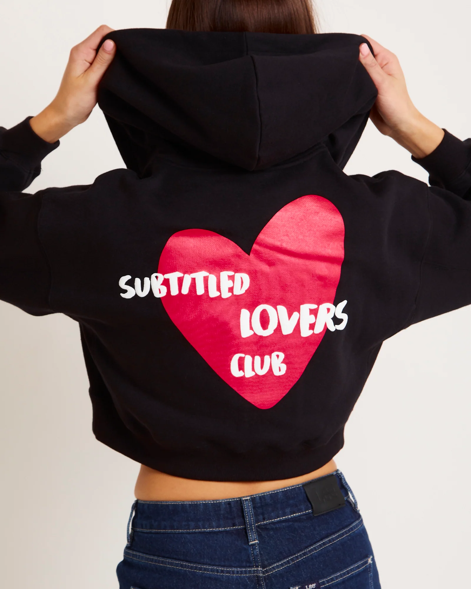 Lovers Club Cropped Zip Hoodie - Image 4