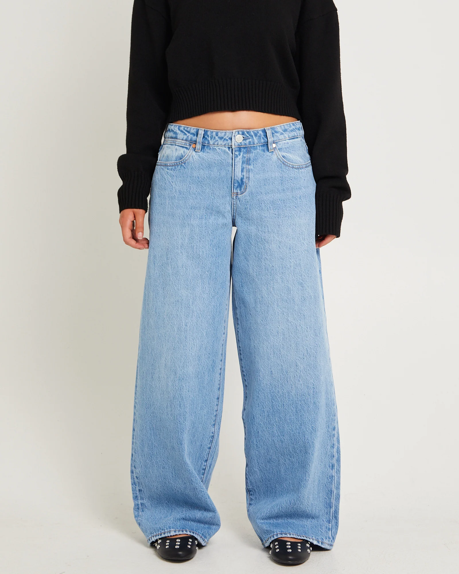 Low Farrah Baggy Denim Jeans Blue River - Image 3