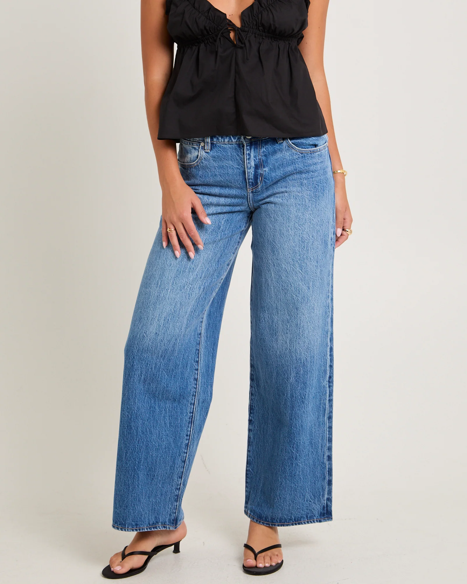 Low Farrah Baggy Denim Jeans Blue River