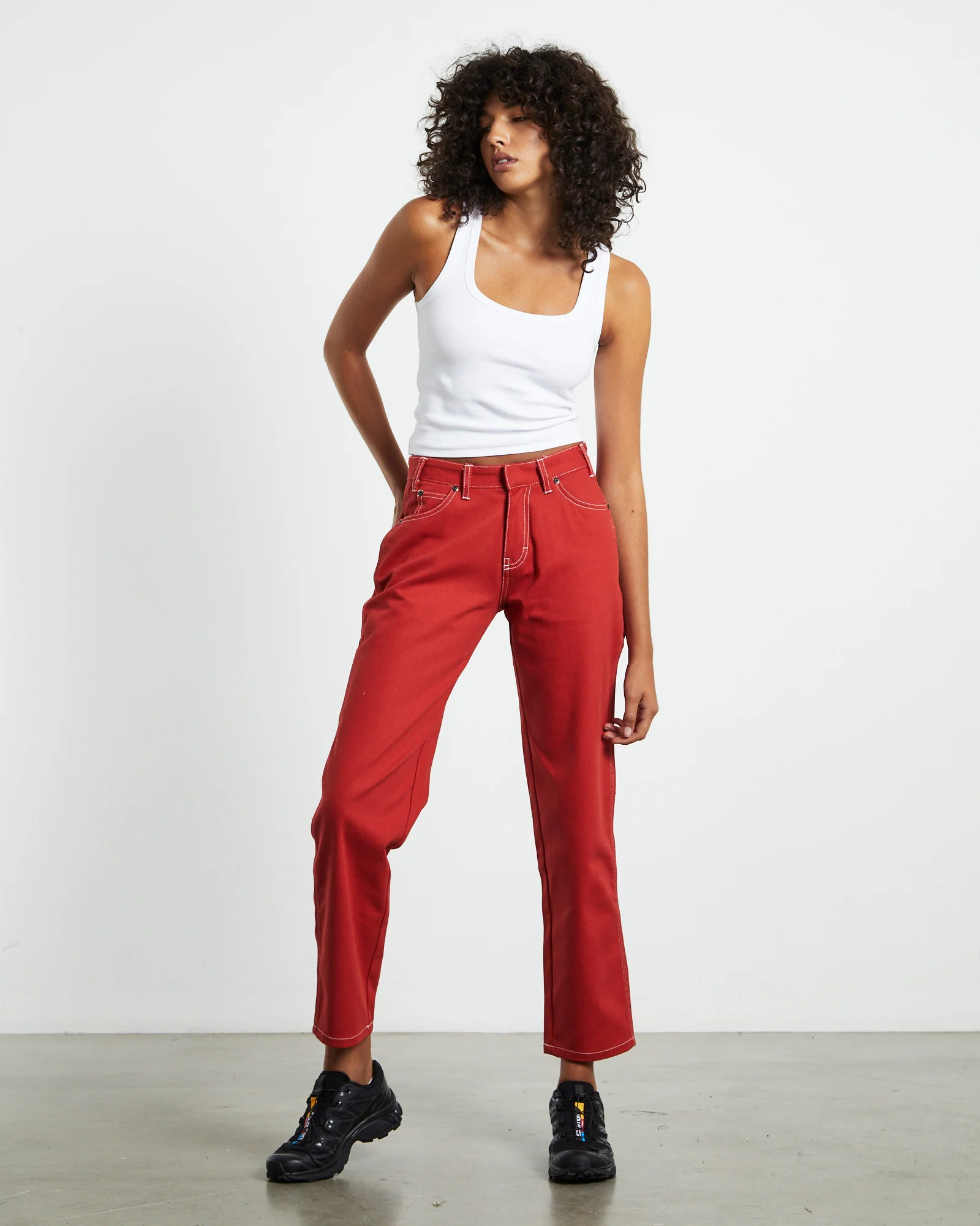 Low Rider Twill Carpenter Pants Cherry Red - Image 3