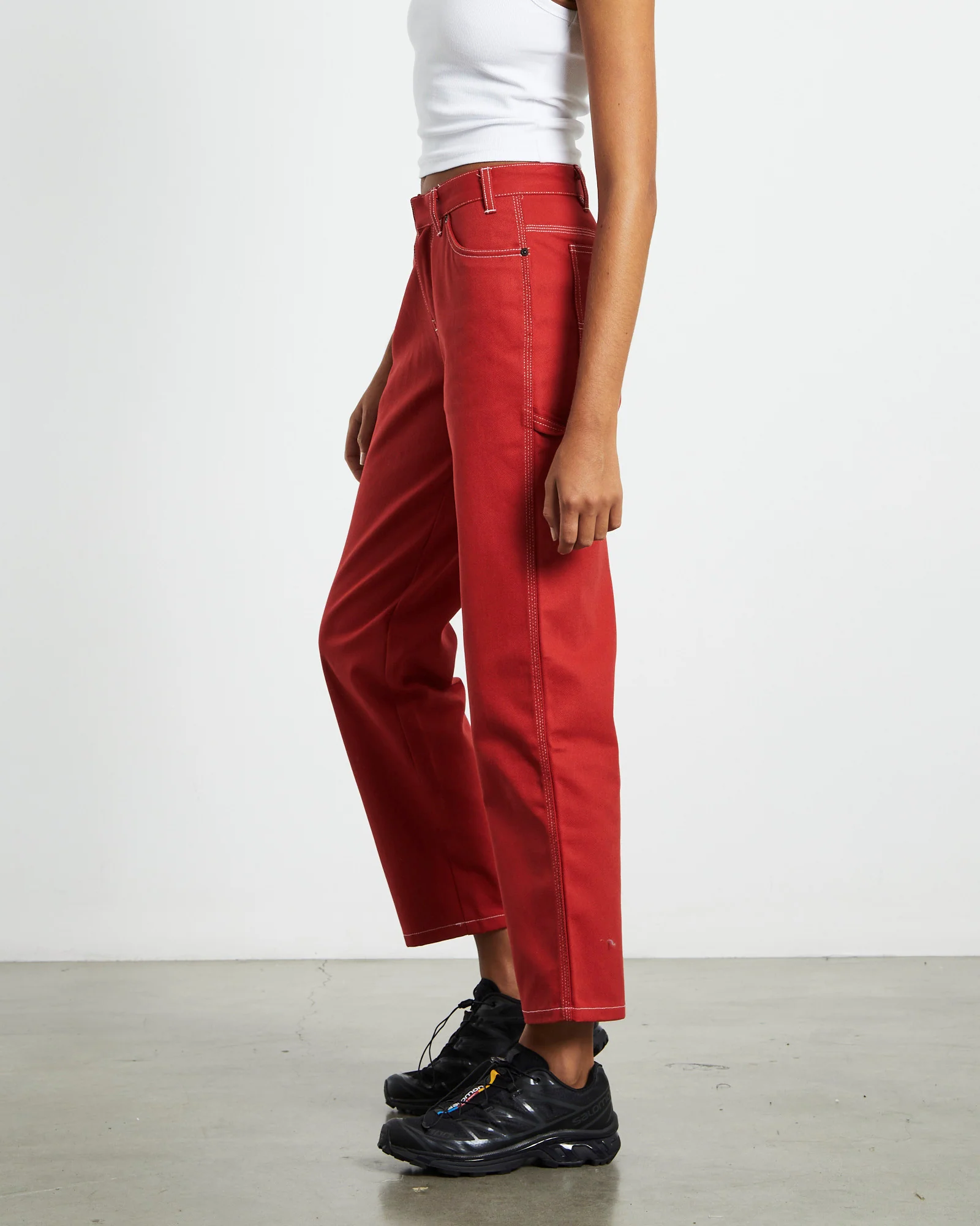 Low Rider Twill Carpenter Pants Cherry Red - Image 4