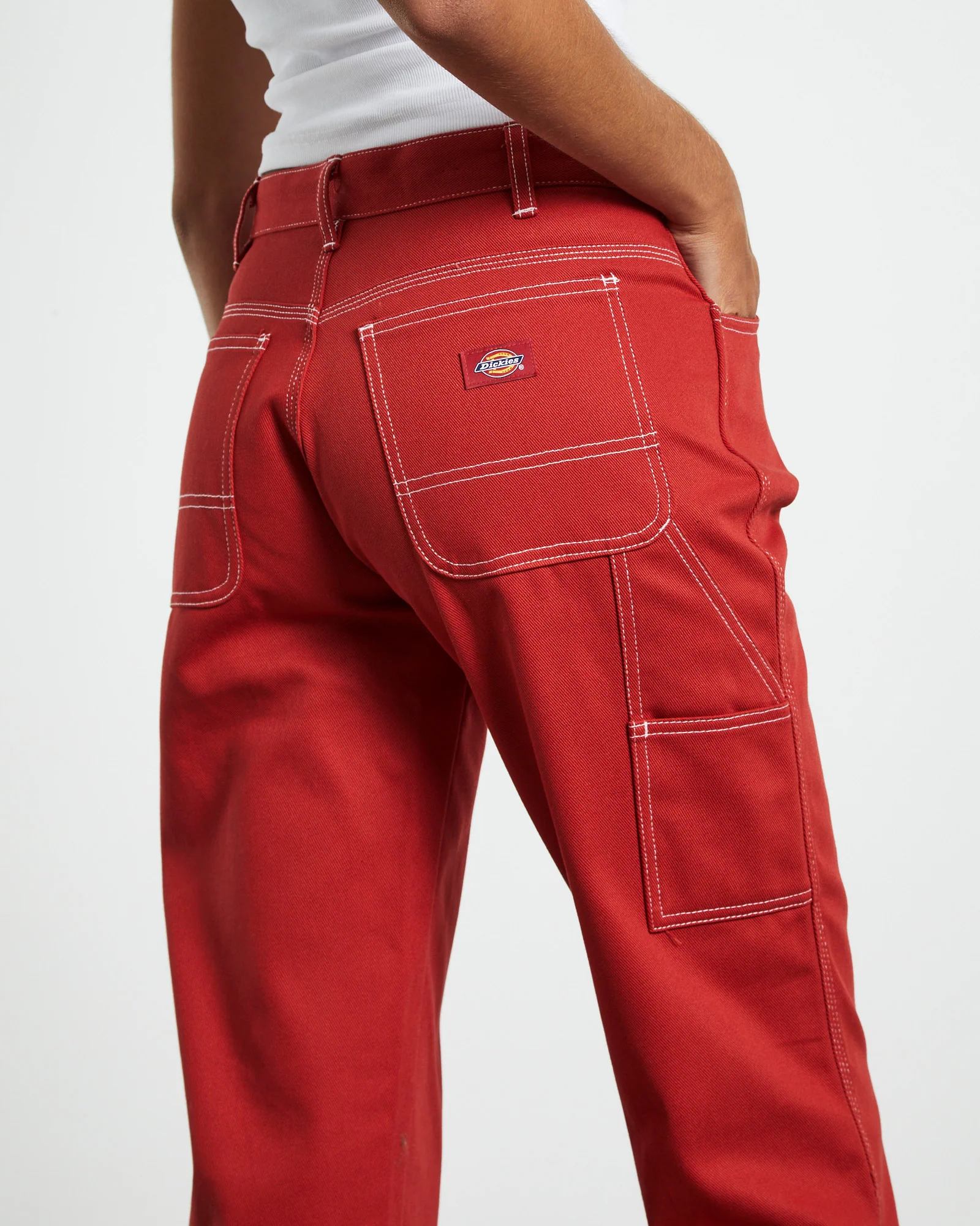 Low Rider Twill Carpenter Pants Cherry Red - Image 6