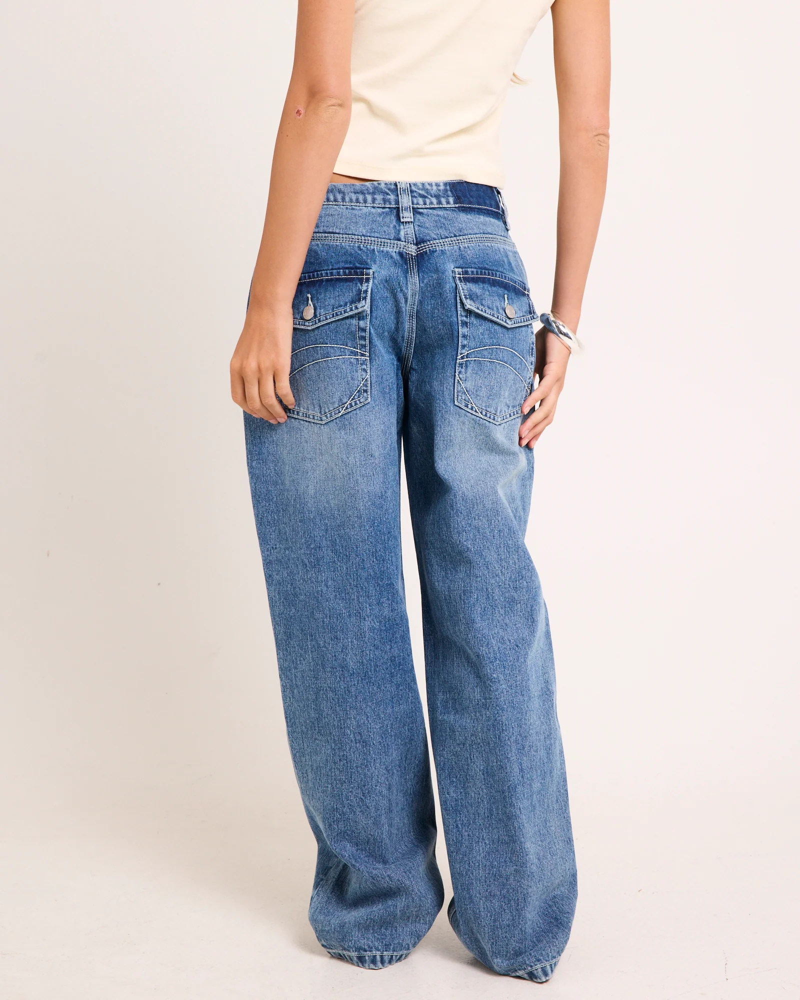 Low Rise Bobby Y2K Denim Jeans - Image 3