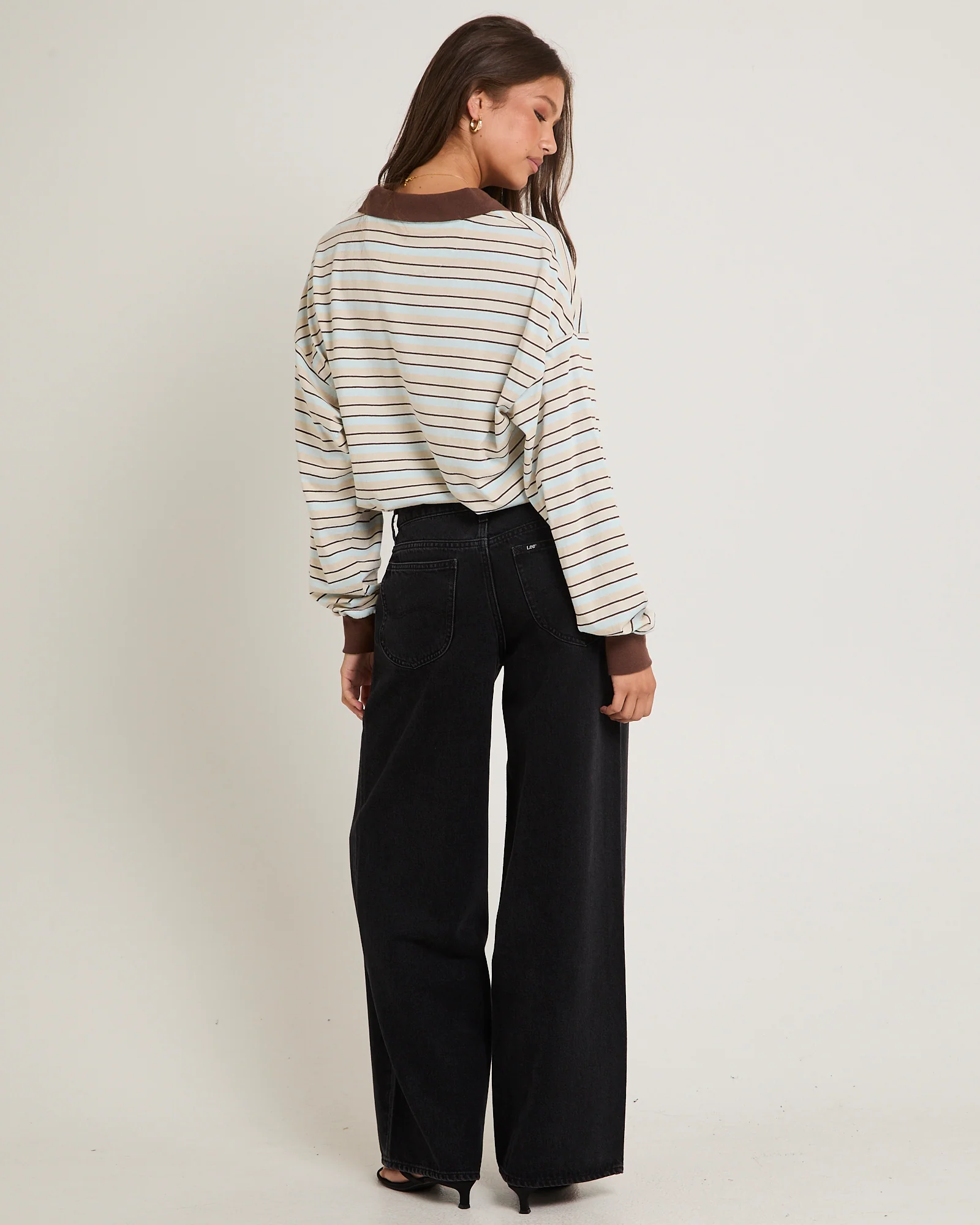 Low Slouch Denim Jeans Black Super Used - Image 2