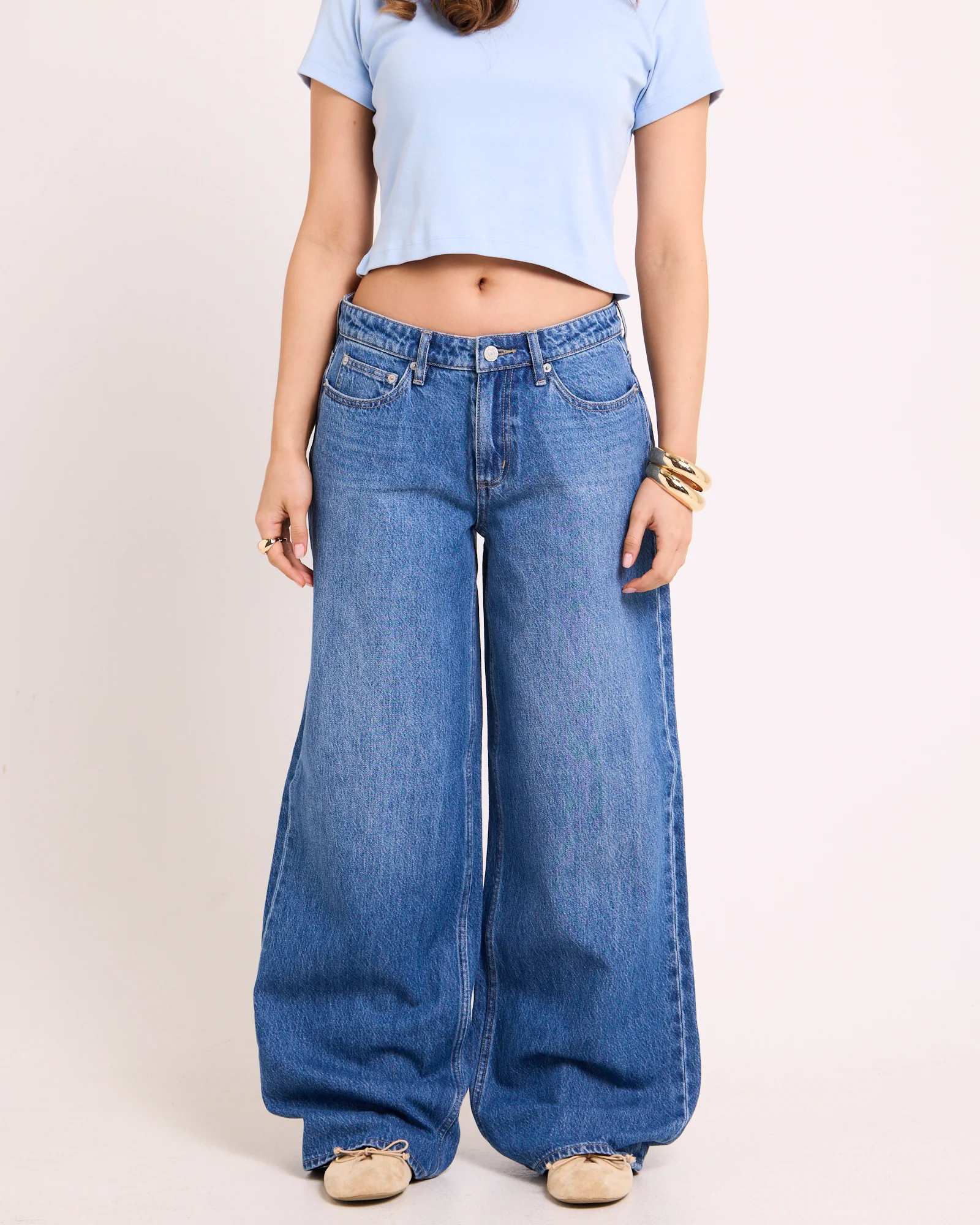 Low Slouch Relaxed Denim Jeans Serotonin Blue - Image 2