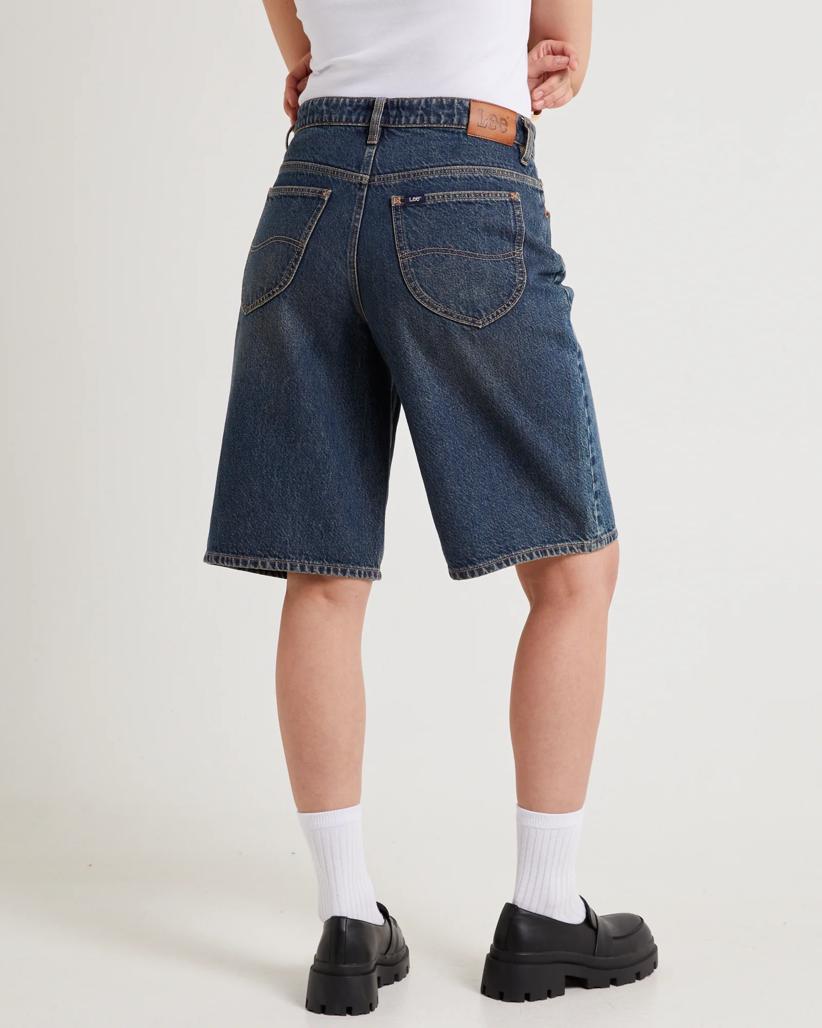 Low Slouch Relaxed Denim Jorts - Image 2