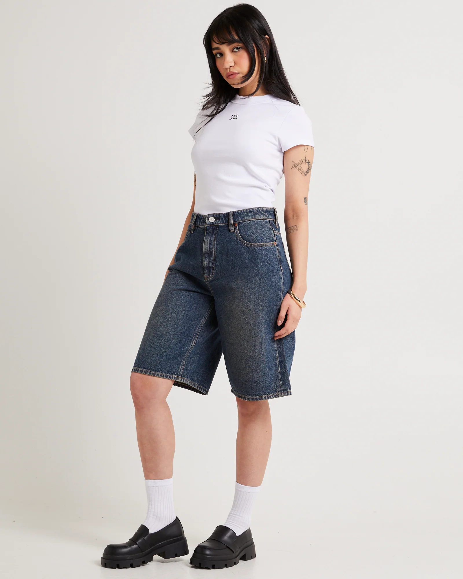 Low Slouch Relaxed Denim Jorts - Image 4