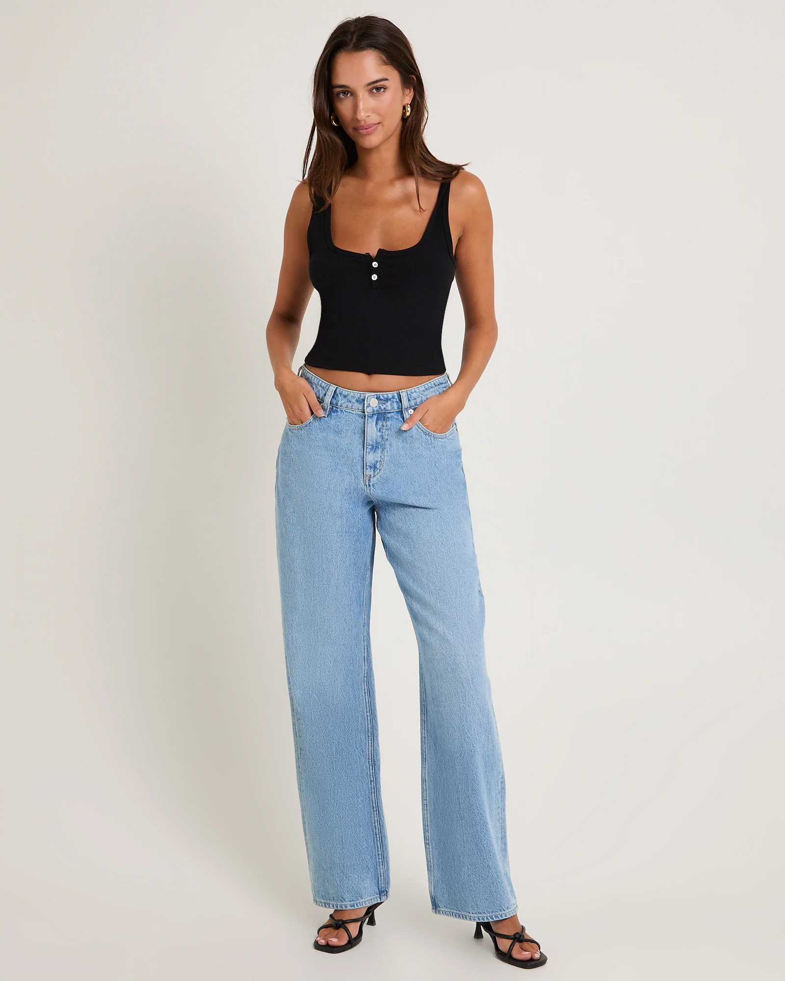 Low Slouched Denim Jeans Skyline Blue - Image 3