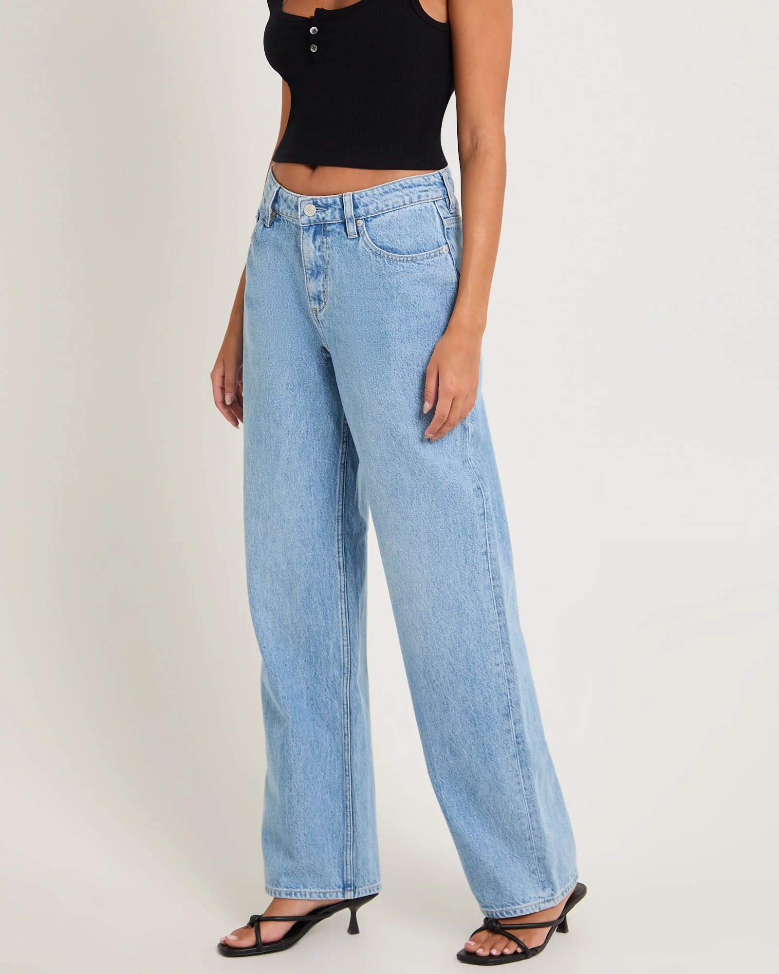 Low Slouched Denim Jeans Skyline Blue - Image 4