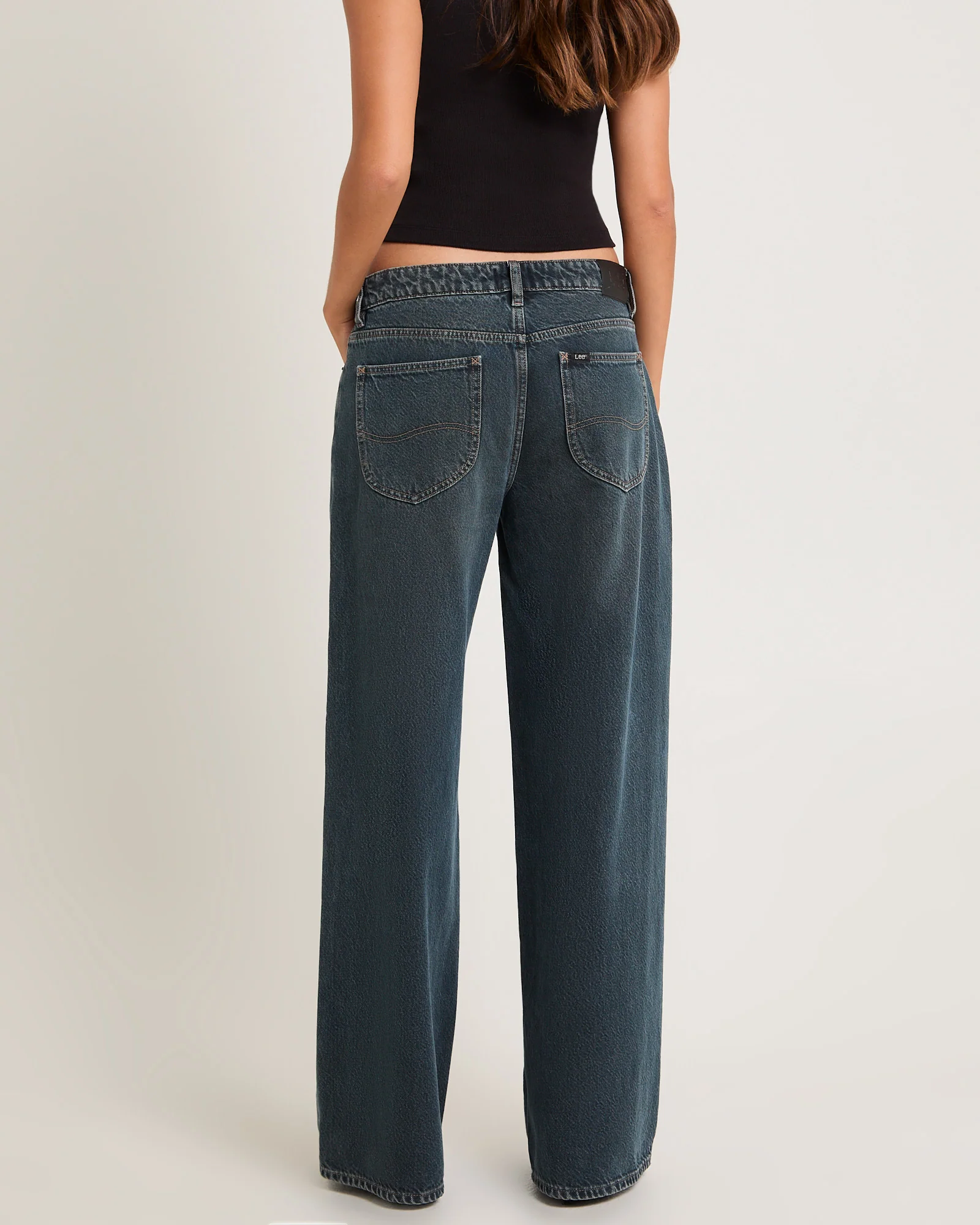 Low Slouched Denim Jeans Smoked Tea - Image 2