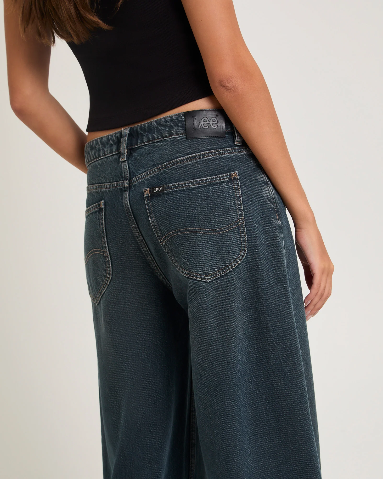 Low Slouched Denim Jeans Smoked Tea - Image 5