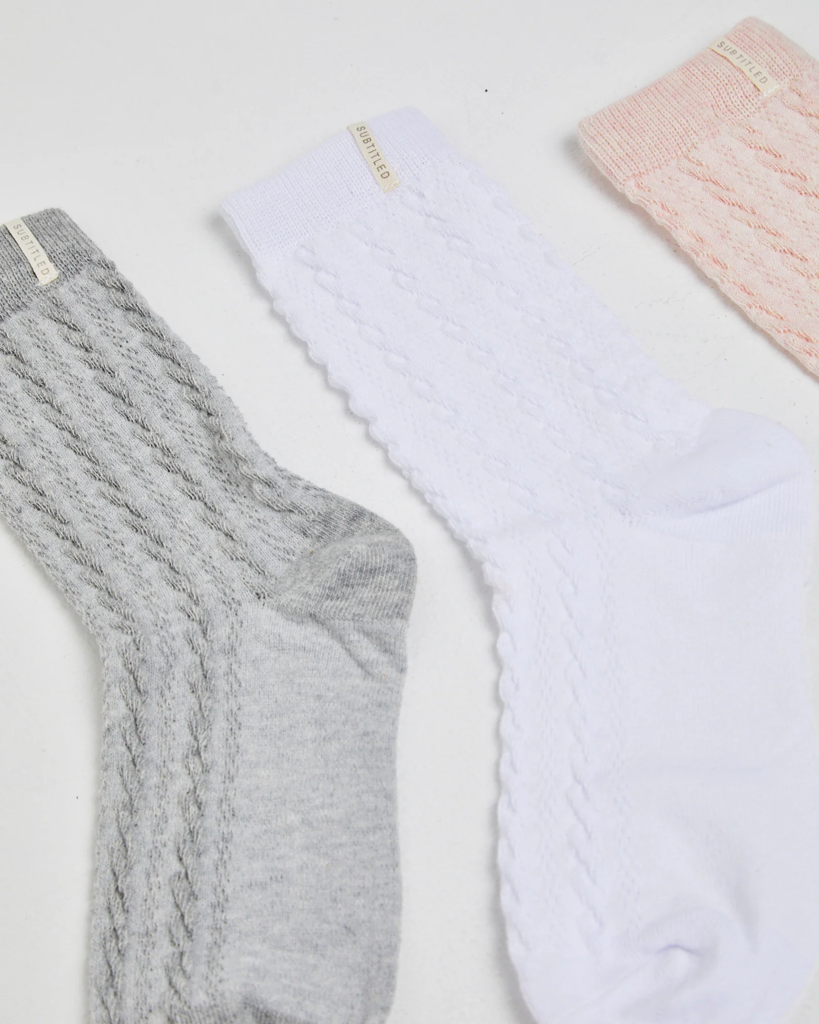 Lucia Cable Knit Socks 3 Pack - Image 2