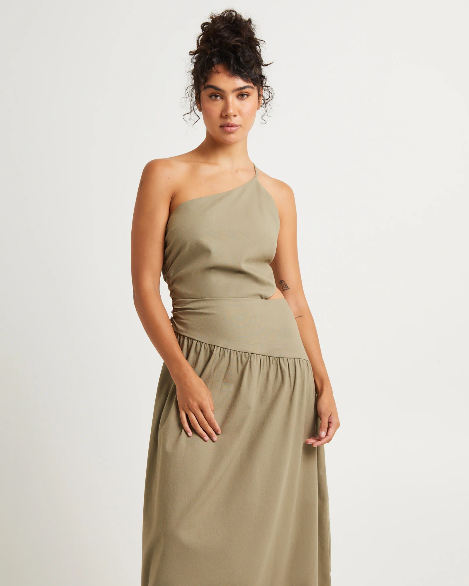 Luna One Shoulder Cut Out Maxi Dress - Image 3