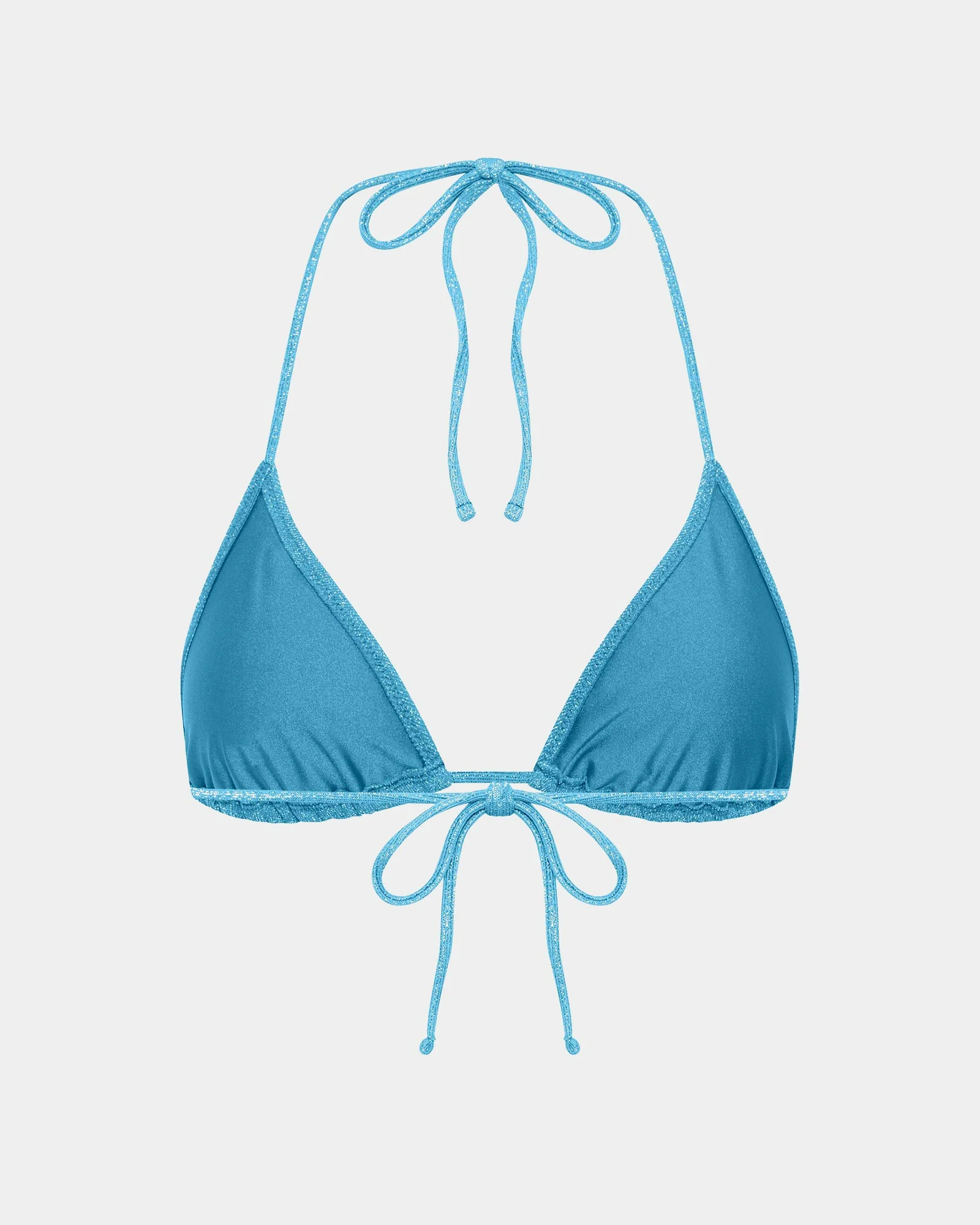 Lurex Halter Triangle Bikini Top - Image 4