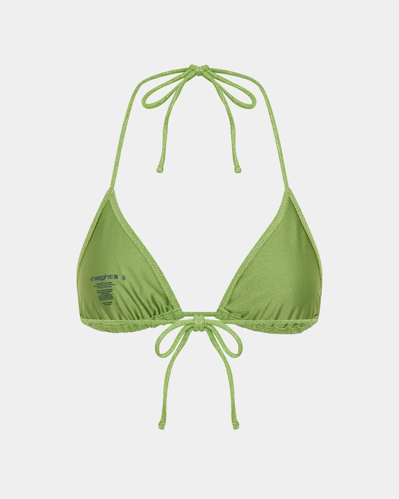 Lurex Halter Triangle Bikini Top - Image 4