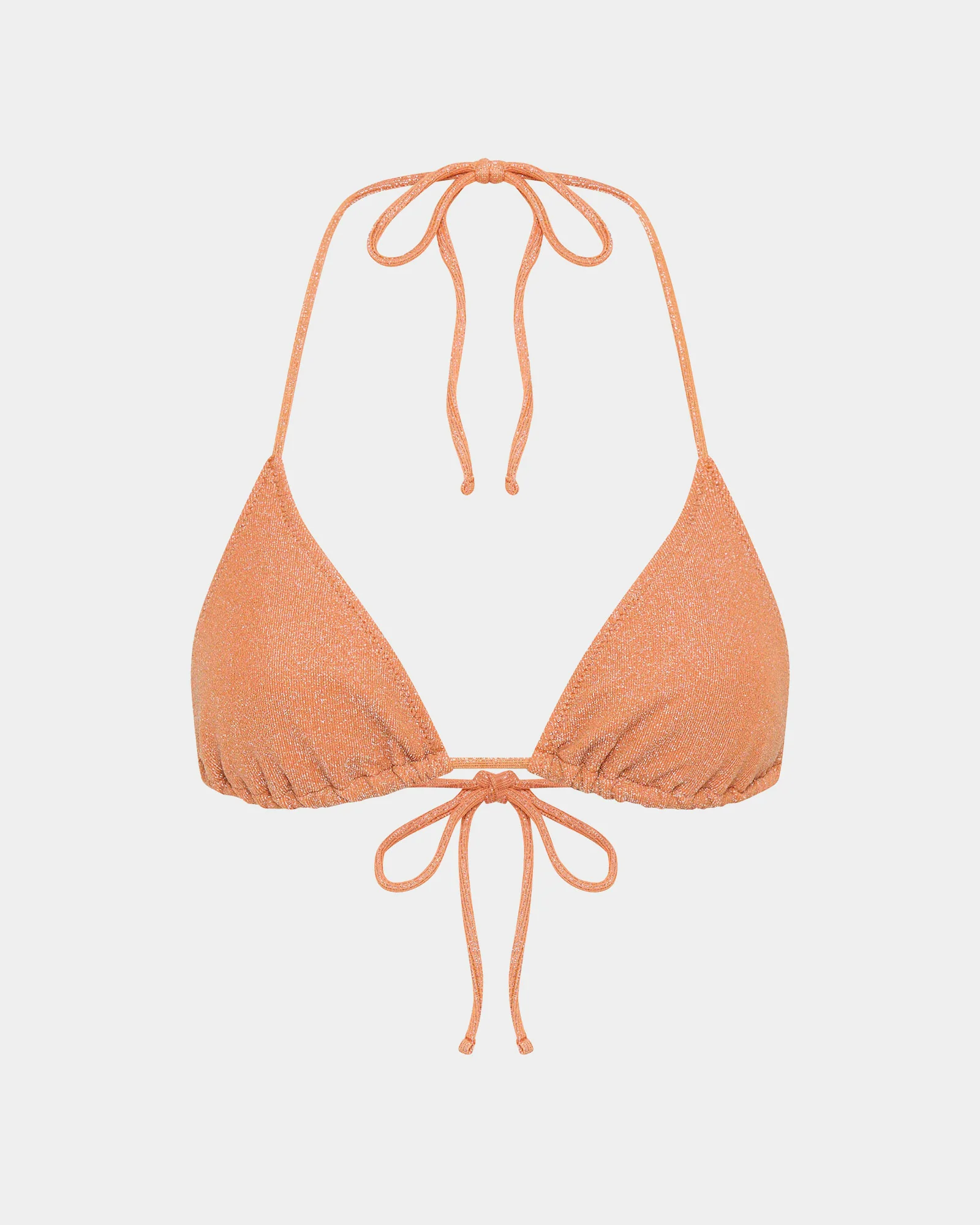 Lurex Halter Triangle Bikini Top - Image 3