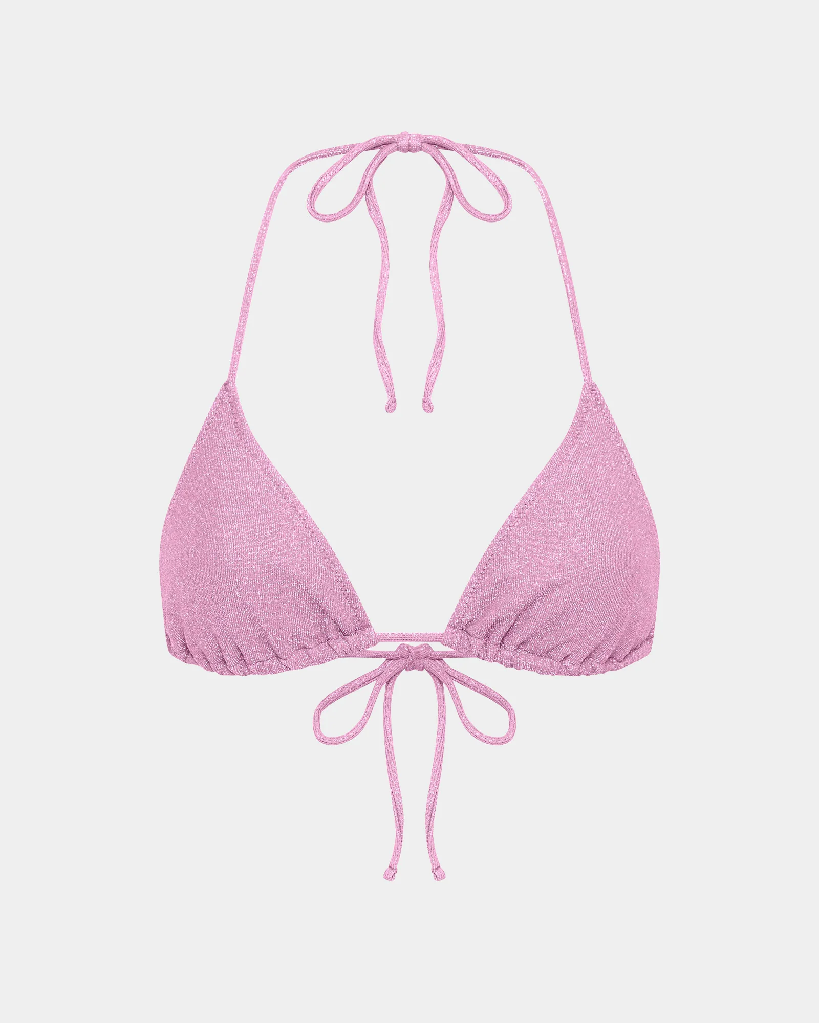 Lurex Halter Triangle Bikini Top - Image 3