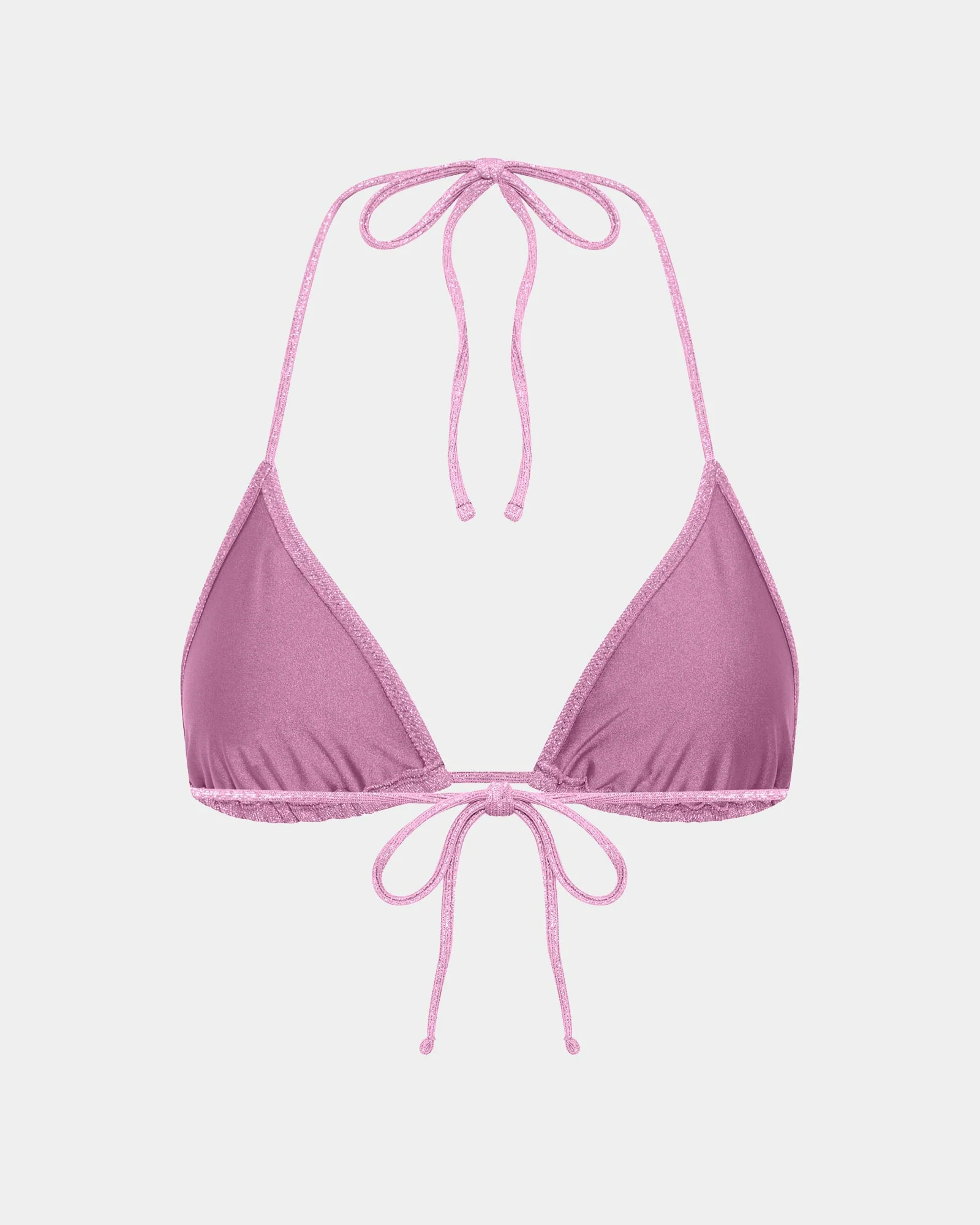 Lurex Halter Triangle Bikini Top - Image 4