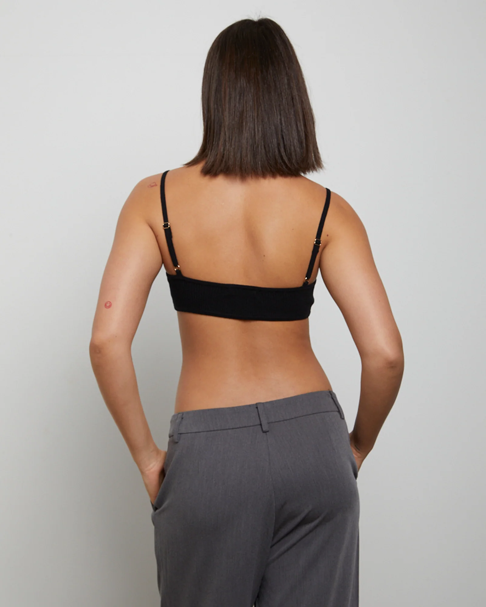 Luxe Knitted Bralette Black - Image 2
