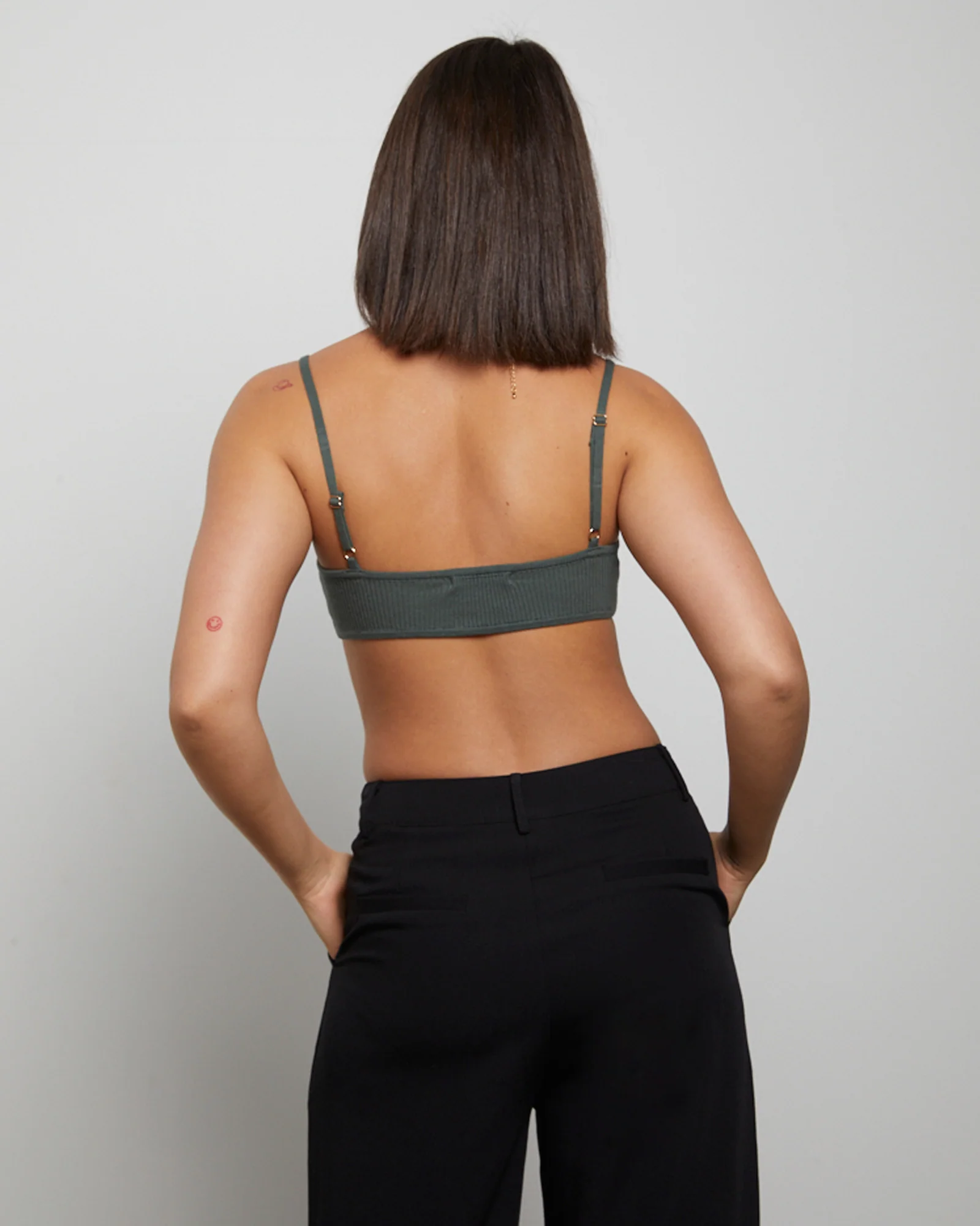 Luxe Knitted Bralette Green - Image 2