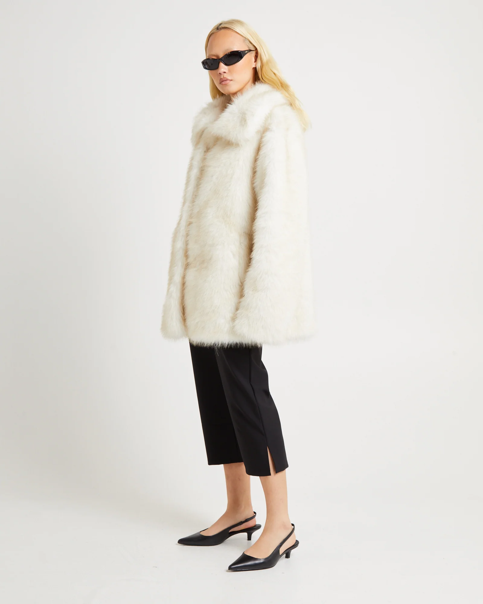 Lydia Longline Fur Coat - Image 4