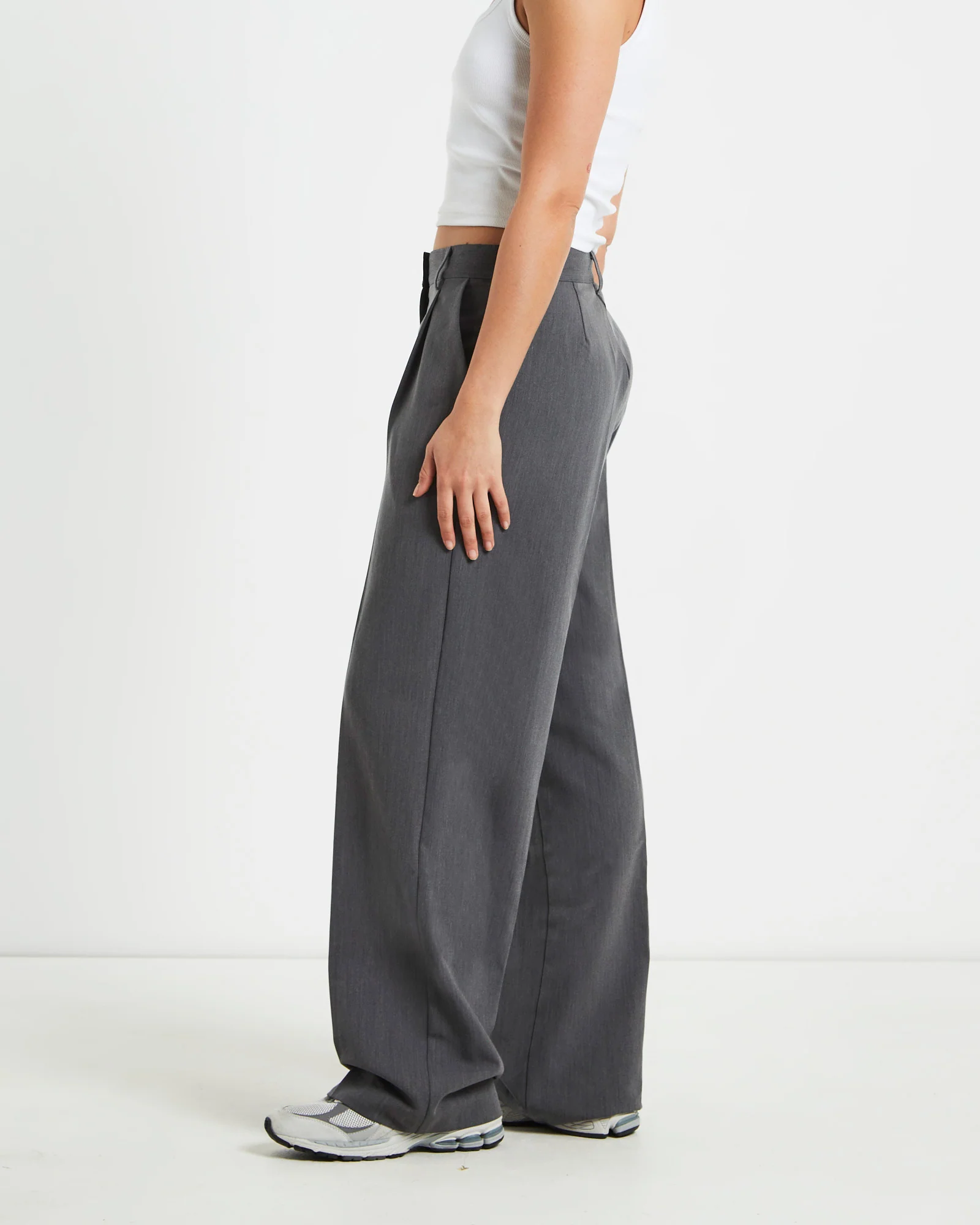 Maeve Wide Leg Pants in Slate Grey - Image 4
