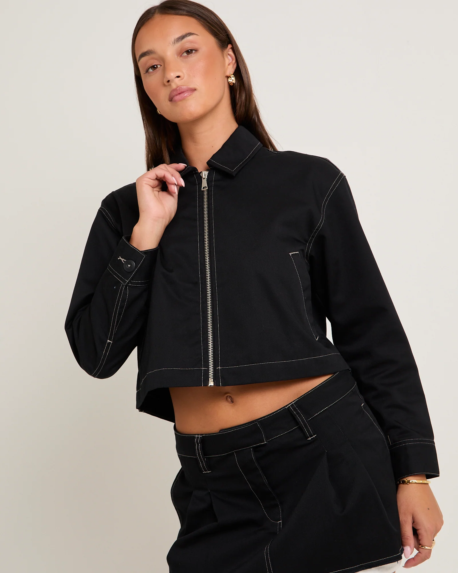 Margot Crop Twill Jacket - Image 5