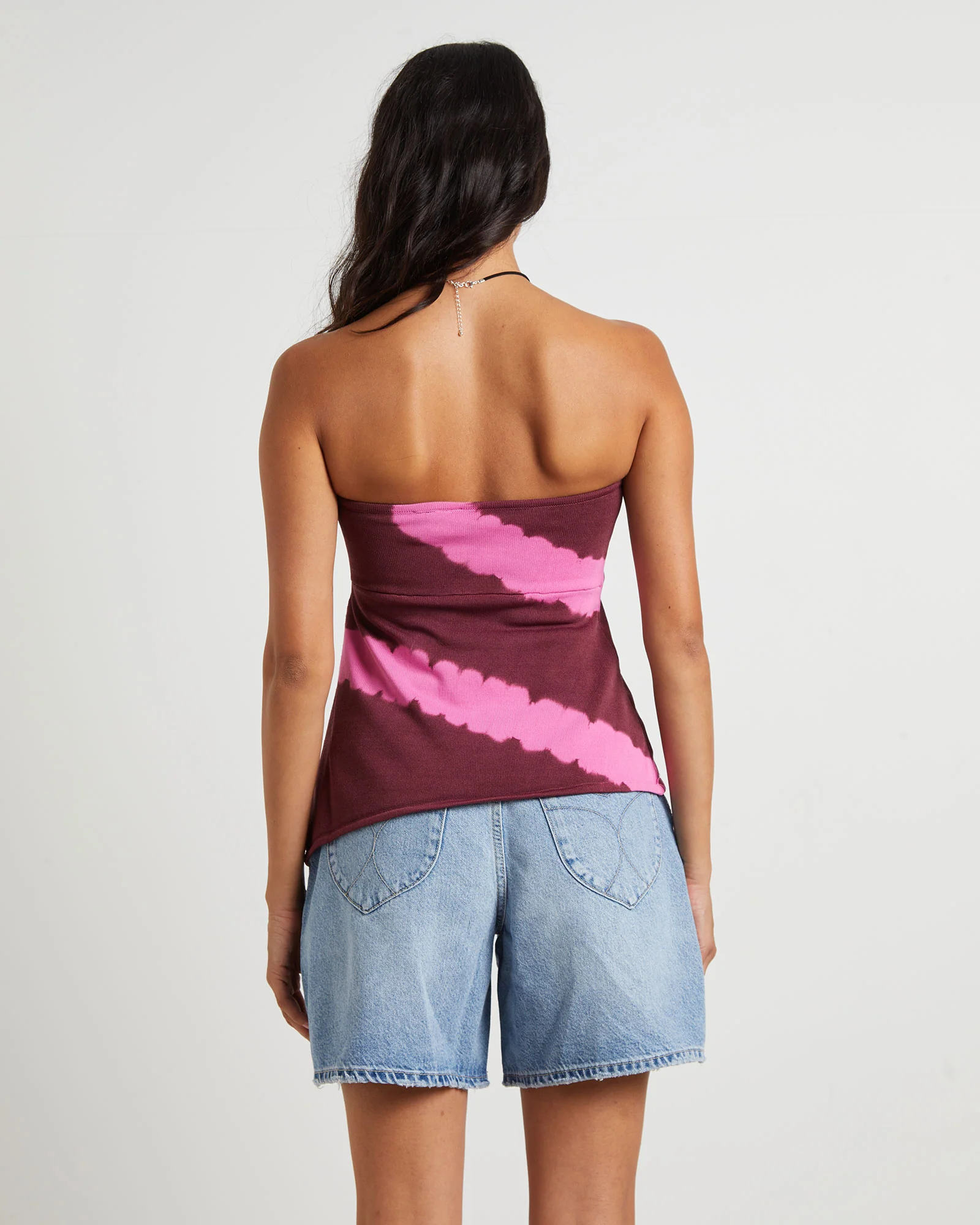 Margot Longline Knit Bandeau Top in Assorted - Image 2