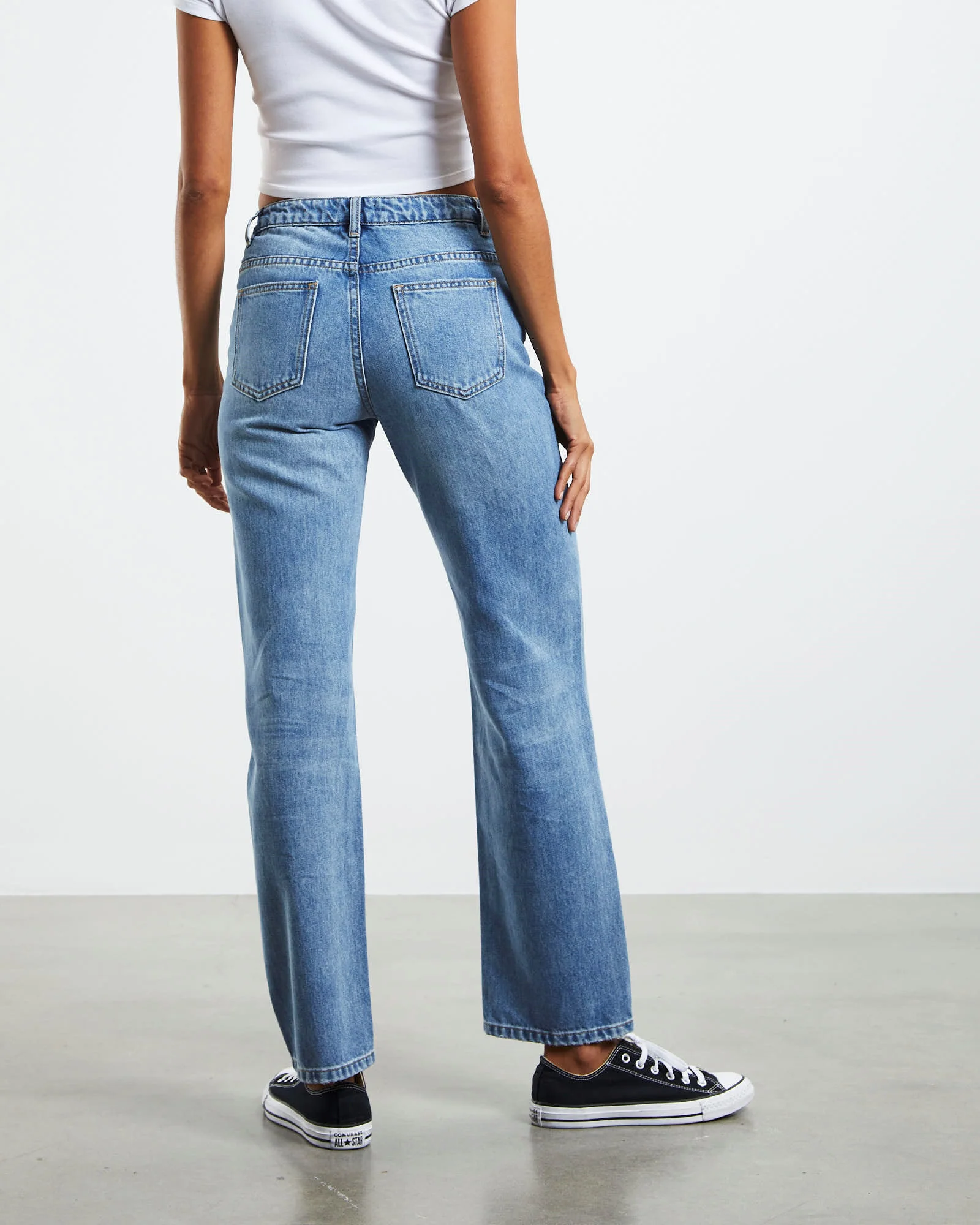 Marley Low Rise Straight Leg Jeans 90's Blue - Image 2