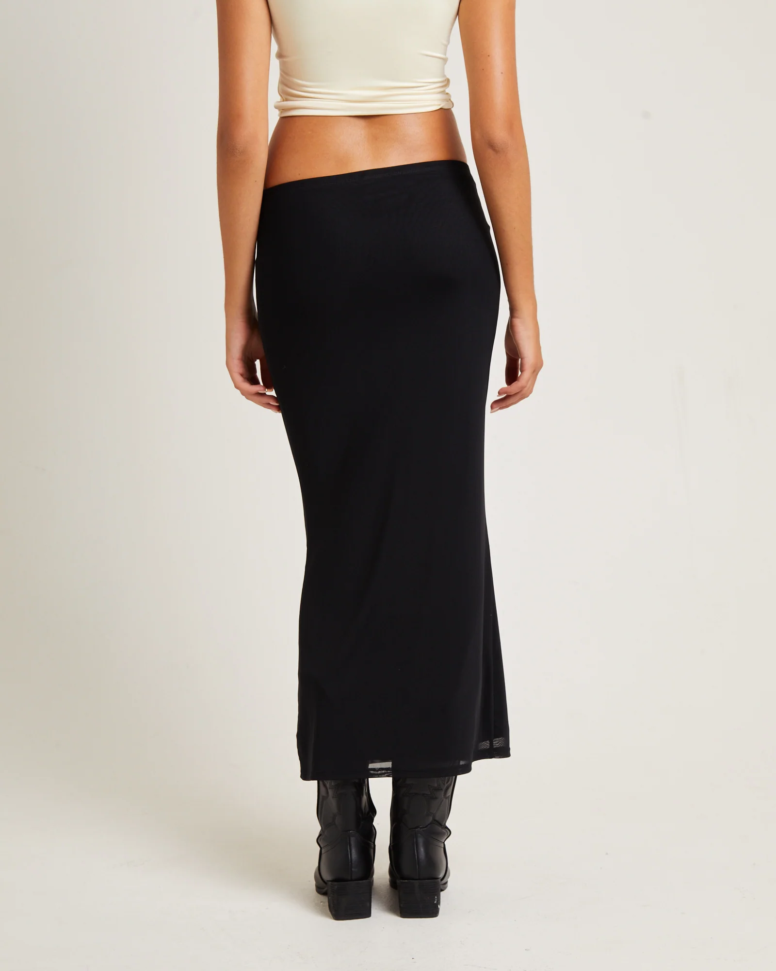 Marley Mesh Midi Skirt Black - Image 2