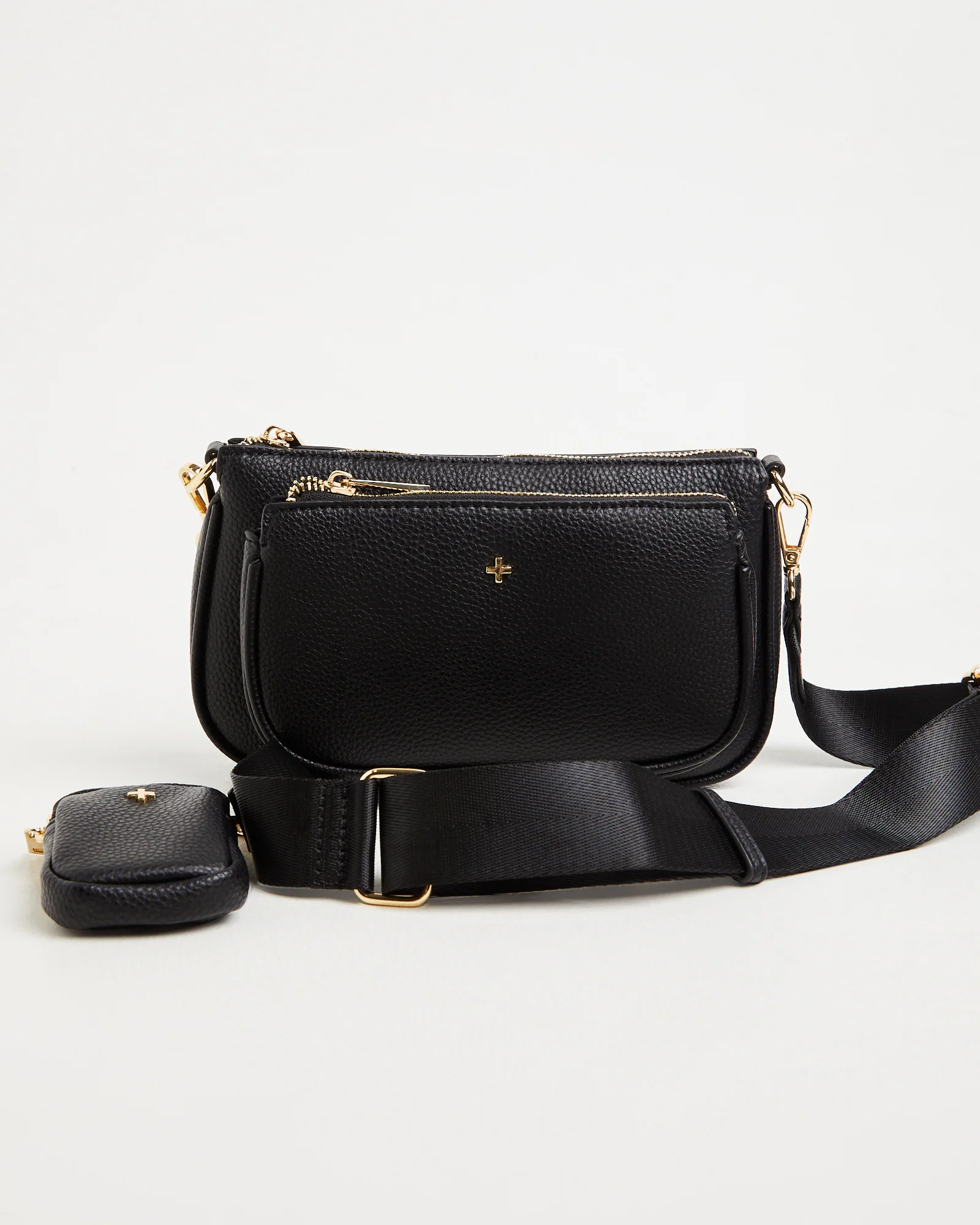 Marmont Double Pouch Cross Body Bag in Black - Image 5