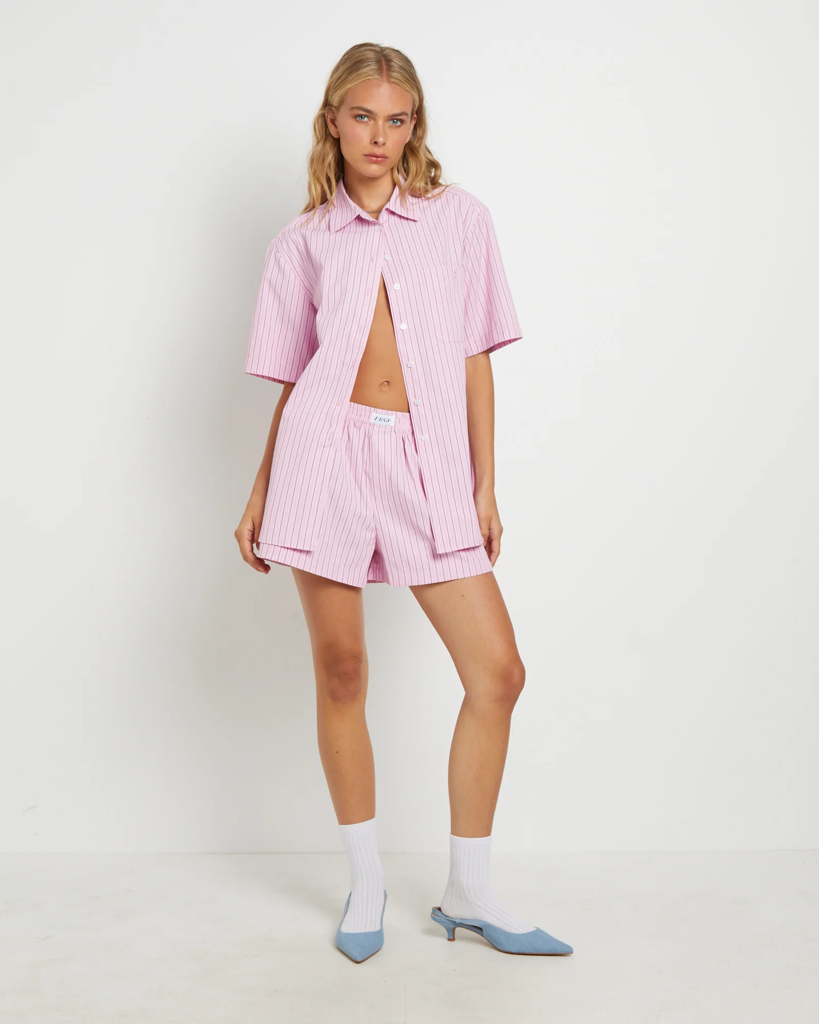 Matilda Short Sleeve Shirt in Pink - Image 3