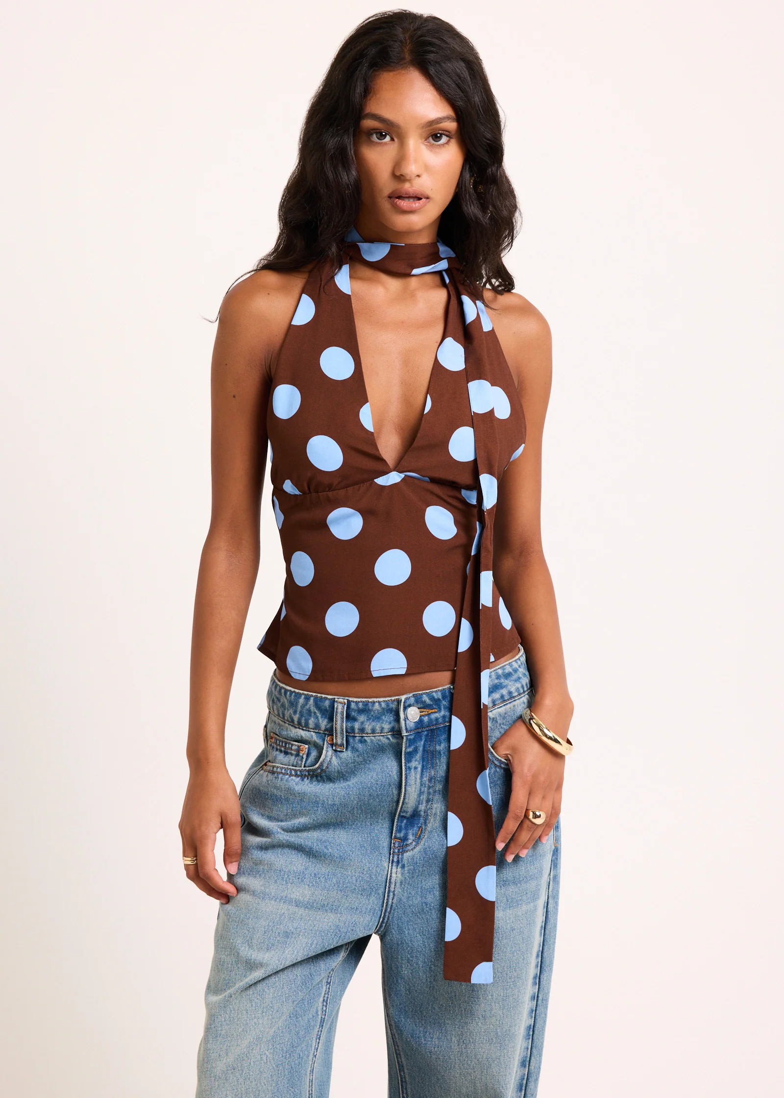Maya Halter Scarf Top - Image 2