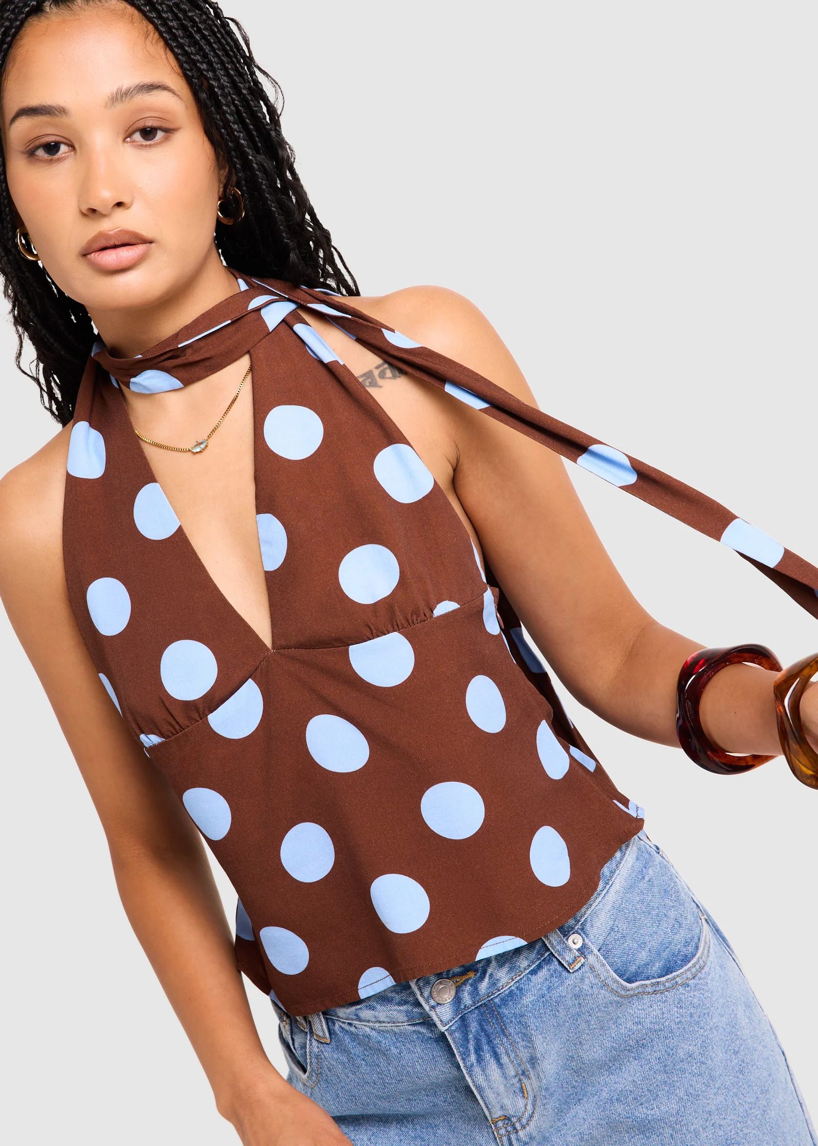 Maya Halter Scarf Top - Image 6