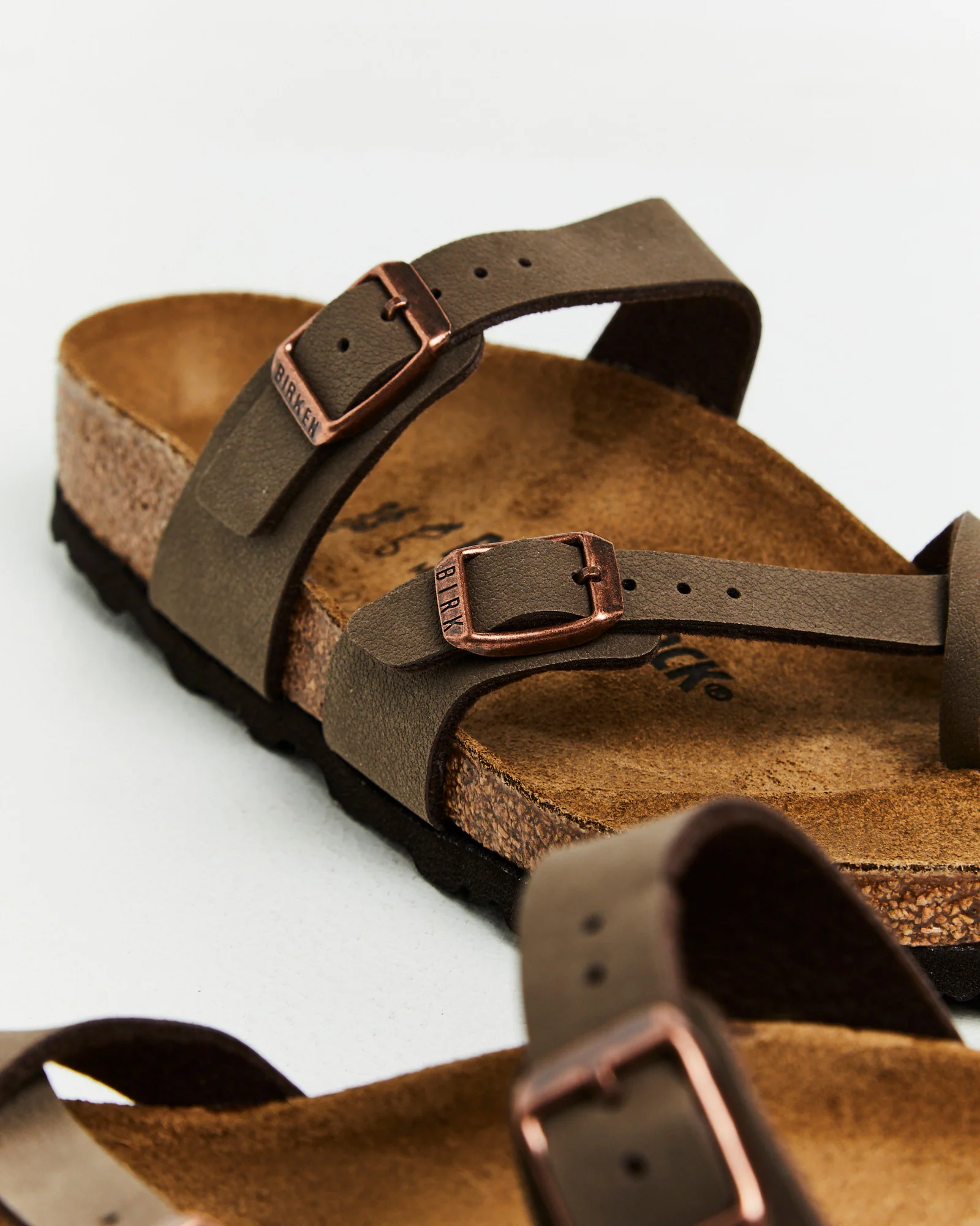 Mayari Mocca Birkibuc Regular Slides Brown - Image 5