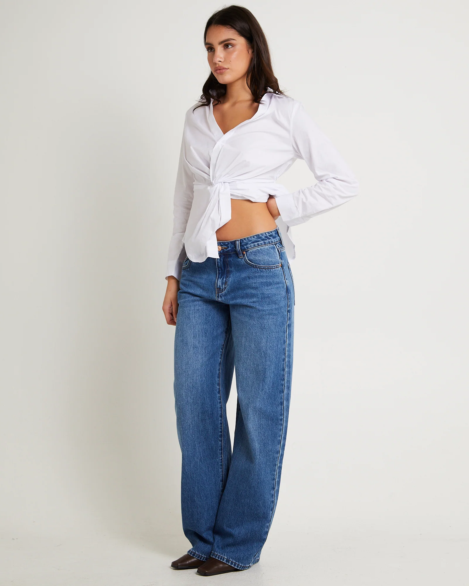 Maylee Low Rise Relaxed Denim Jeans - Image 4