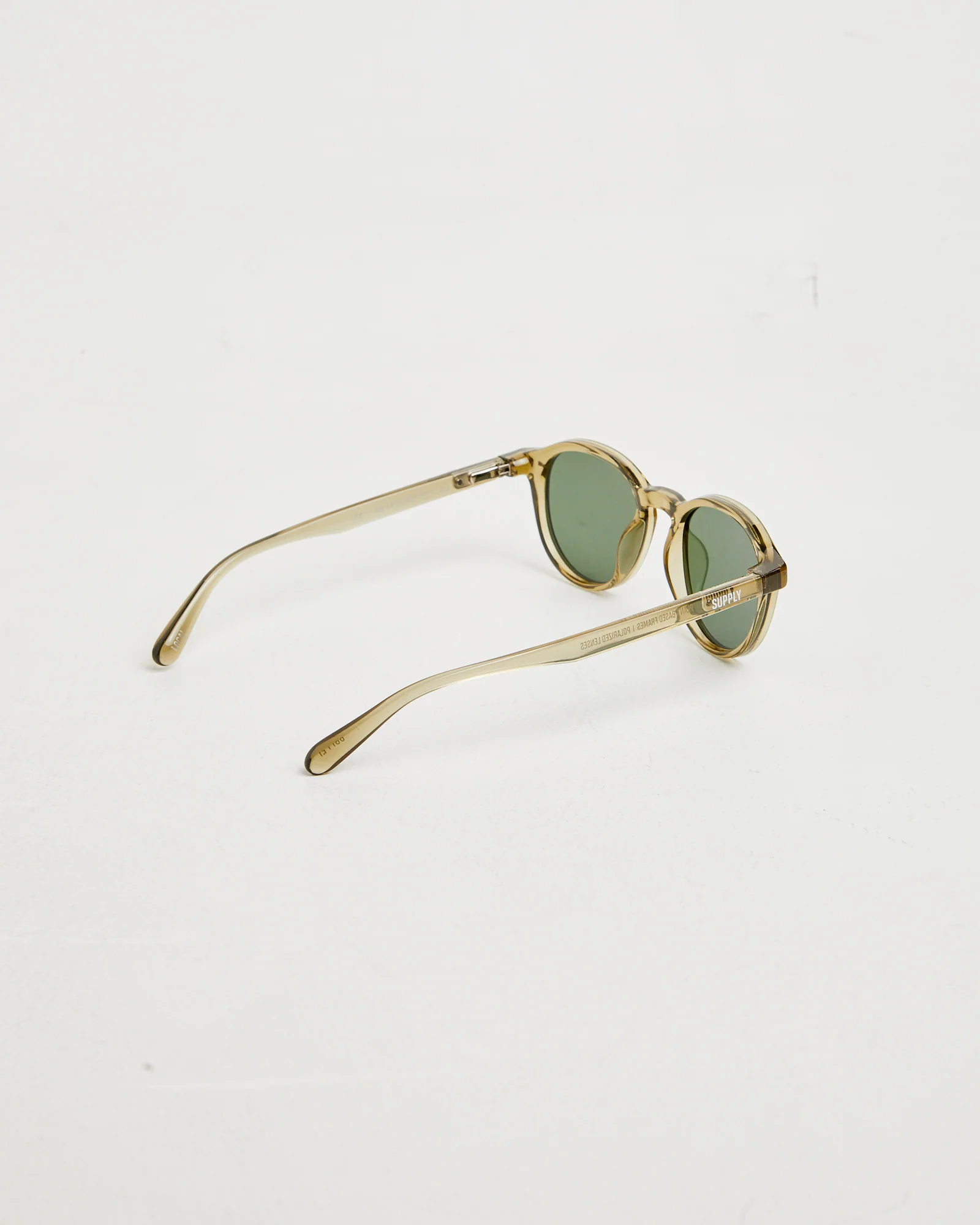 Mel Polished Sunglasses in Ochre Dark Green - Image 4