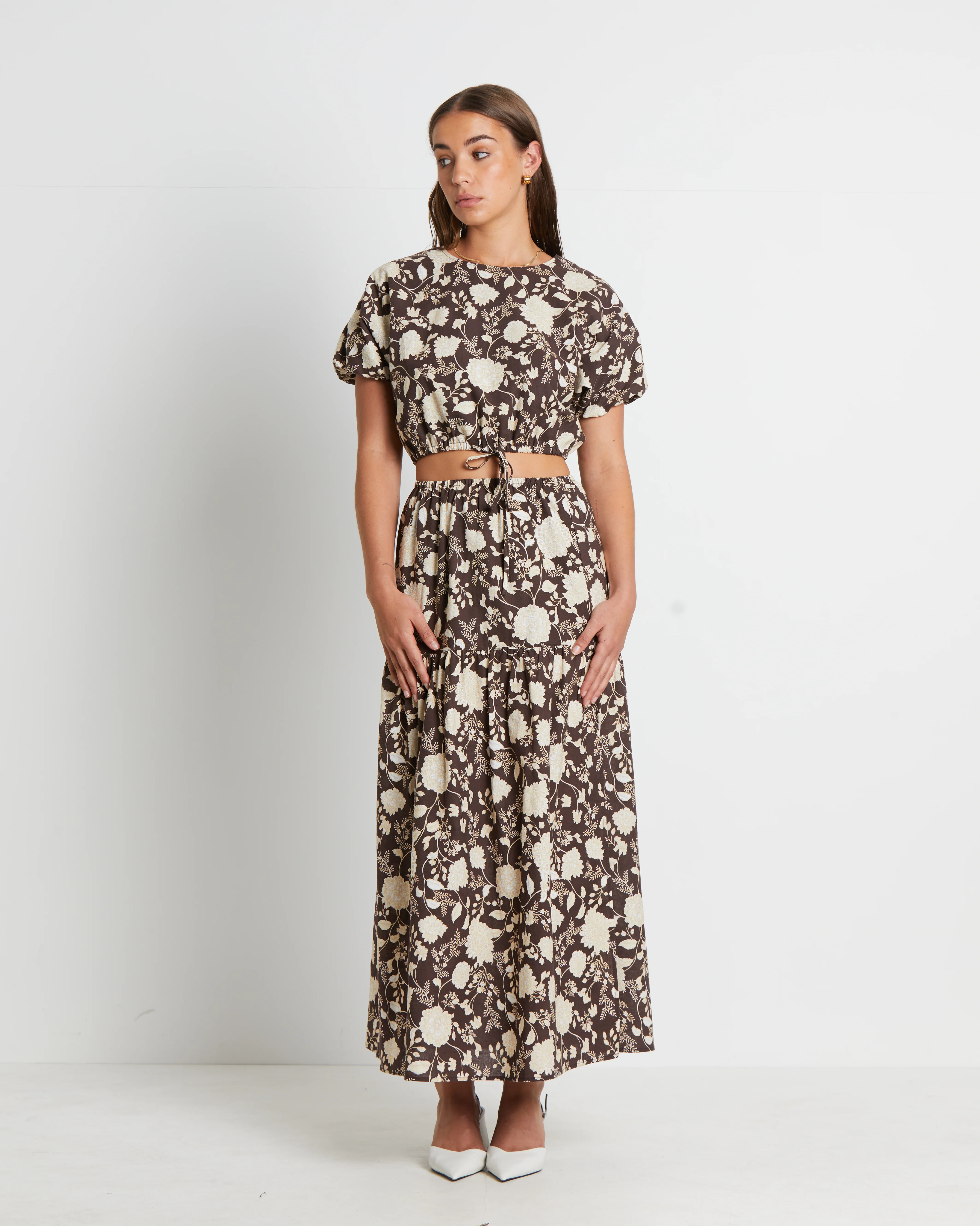 Melody Linen Puff Top - Image 4