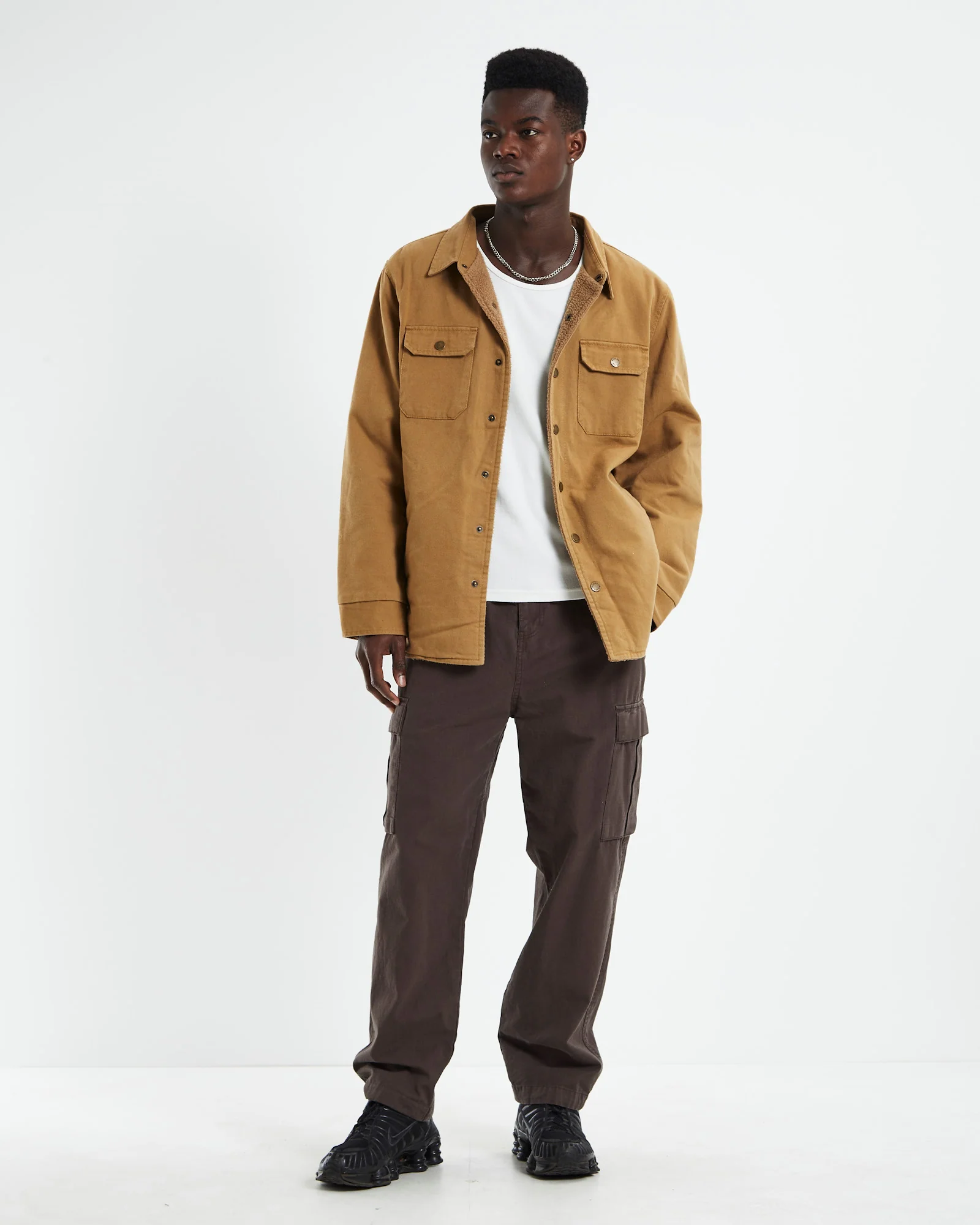 Men At Work Drill Shacket Sand - Image 3