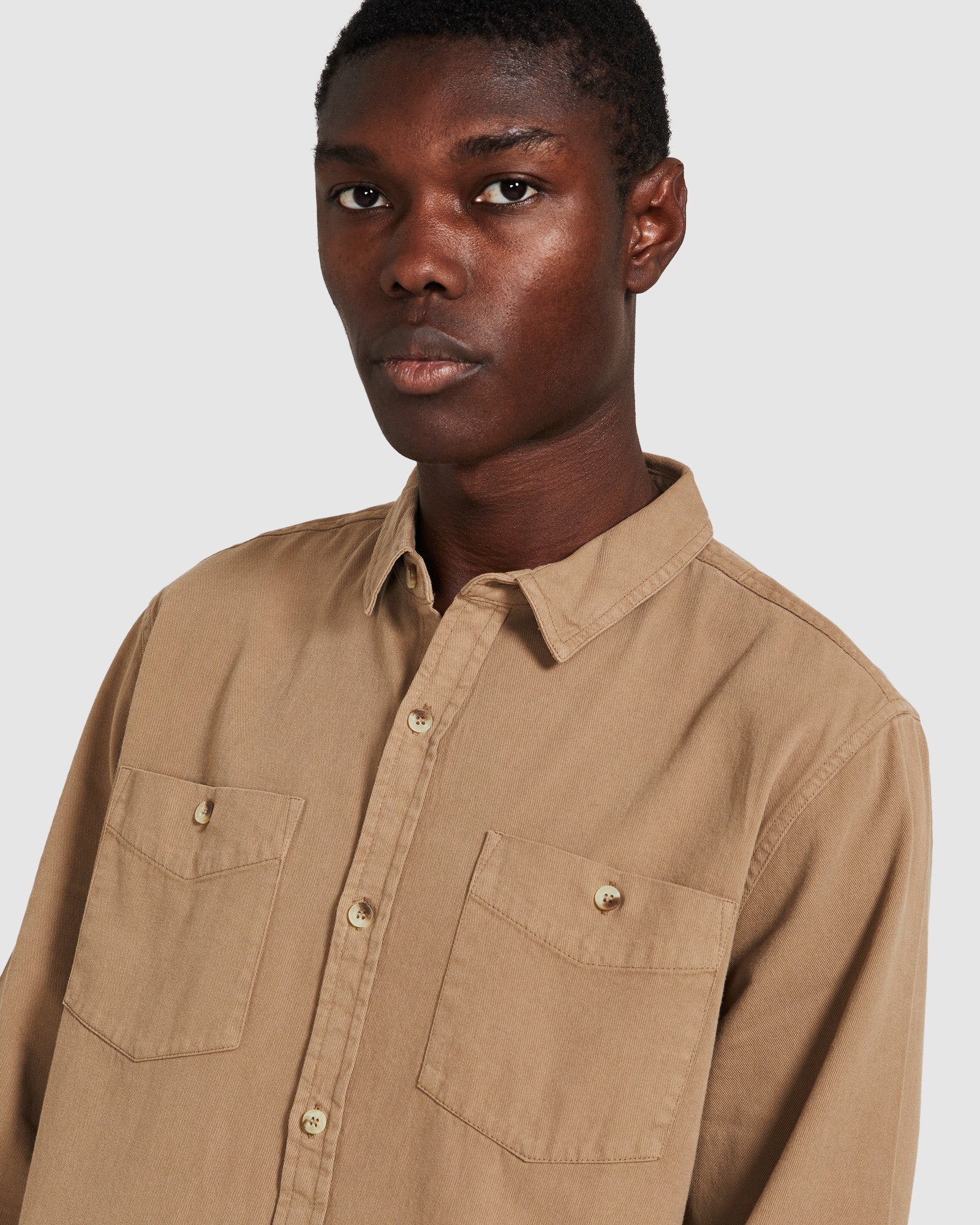 Men At Work Drill Shirt Sand - Image 5