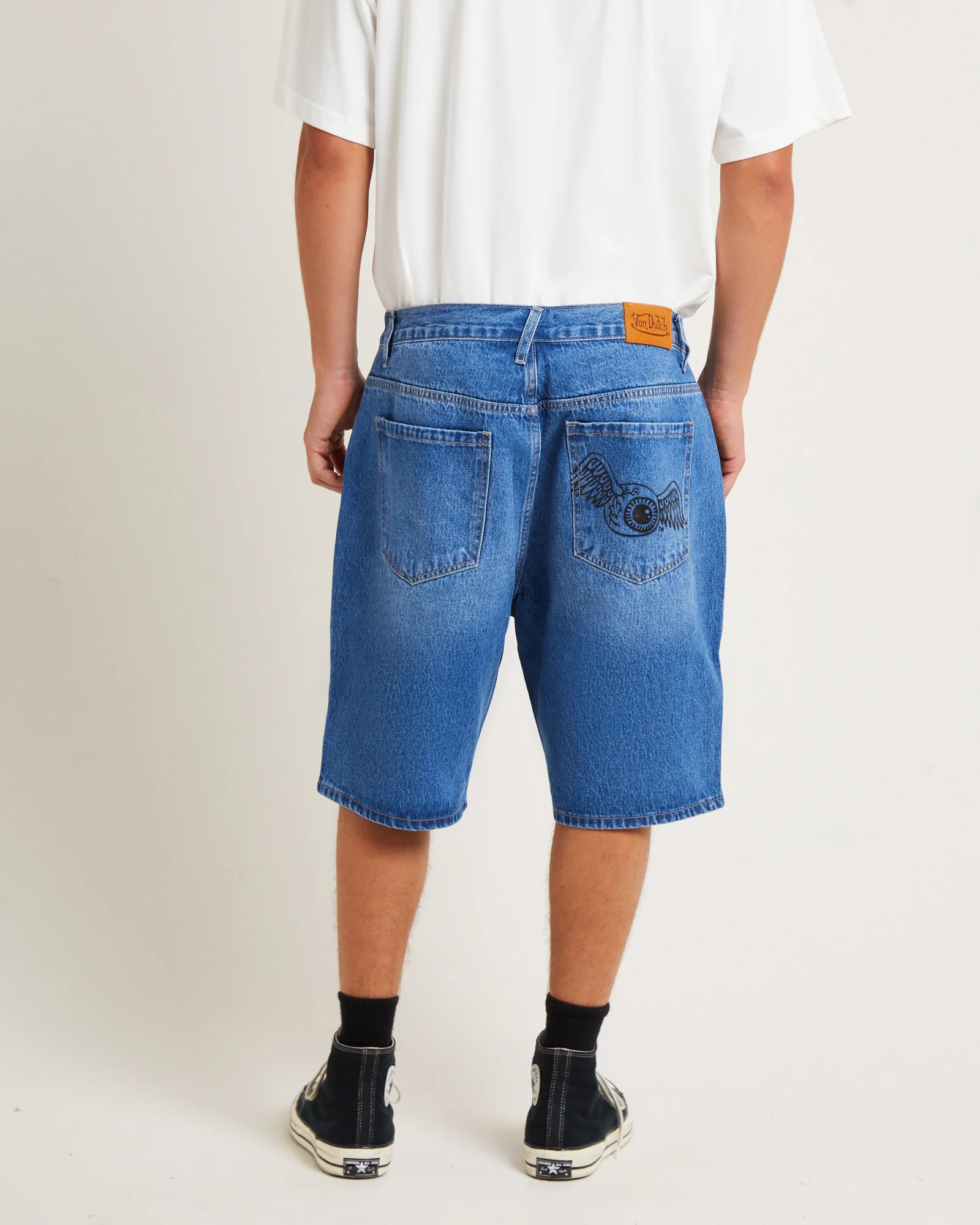 Mens Denim Jorts in Blue - Image 2