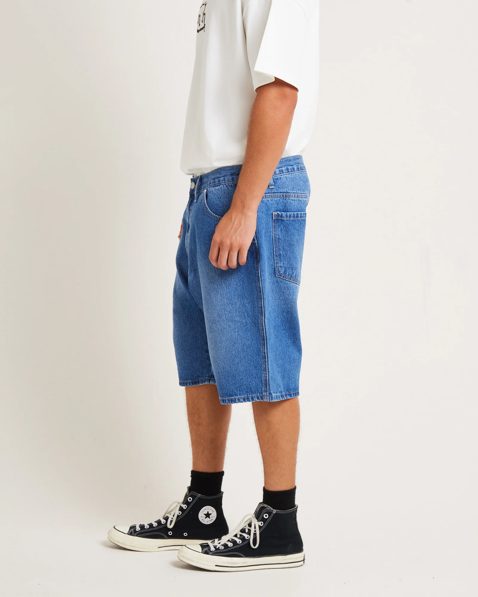 Mens Denim Jorts in Blue - Image 5