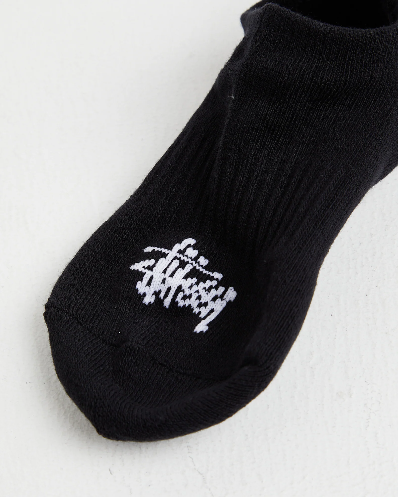 Mens Graffiti No Show Socks 3 Pack in Black - Image 3