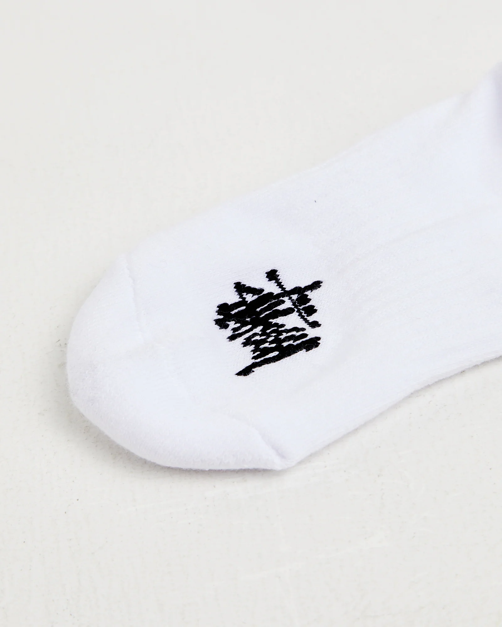 Men's Graffiti No Show Socks 3 Pack in White - Image 3