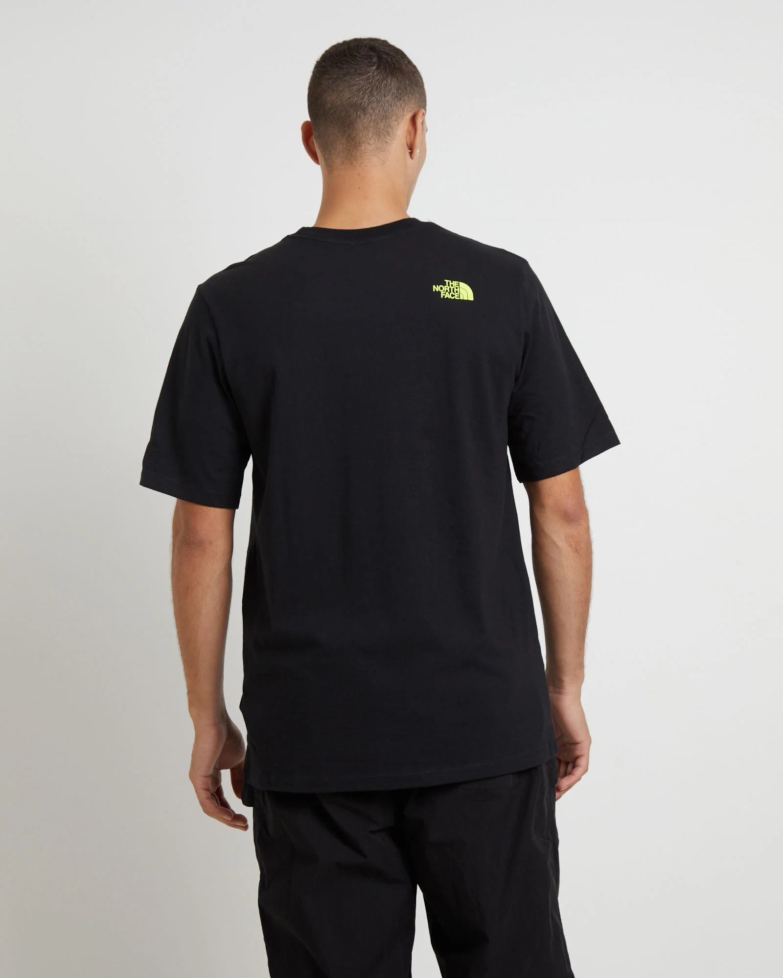 Men's Short Sleeve Coordinates T-Shirt in TNF Black/LED Yellow - Image 2