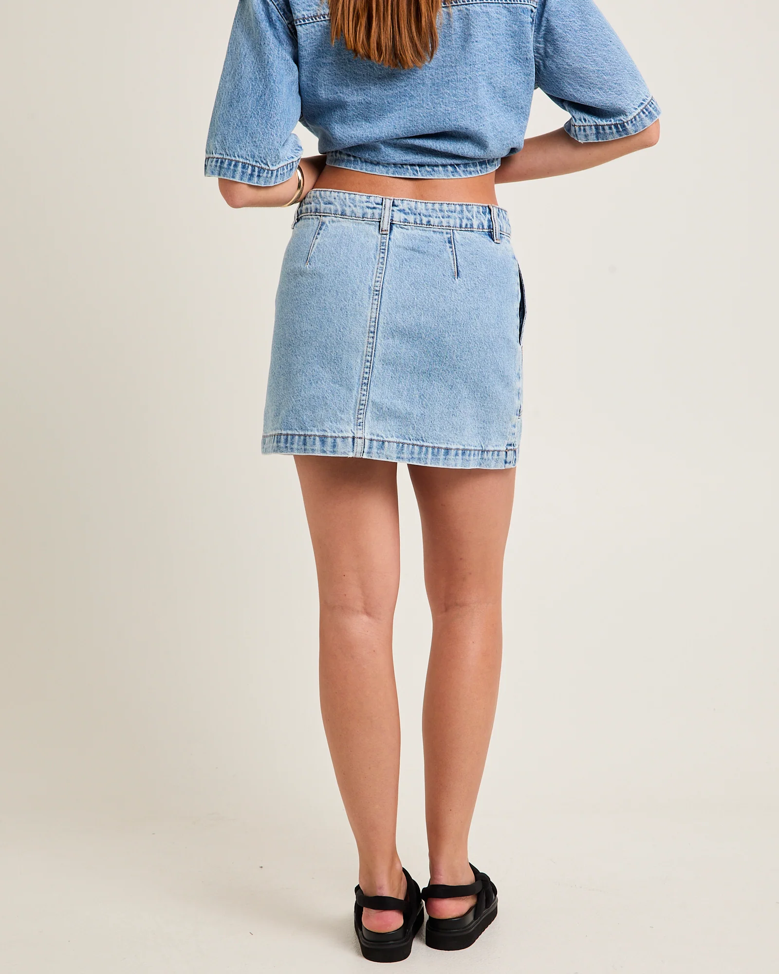 Mercer Denim Mini Skirt - Image 2