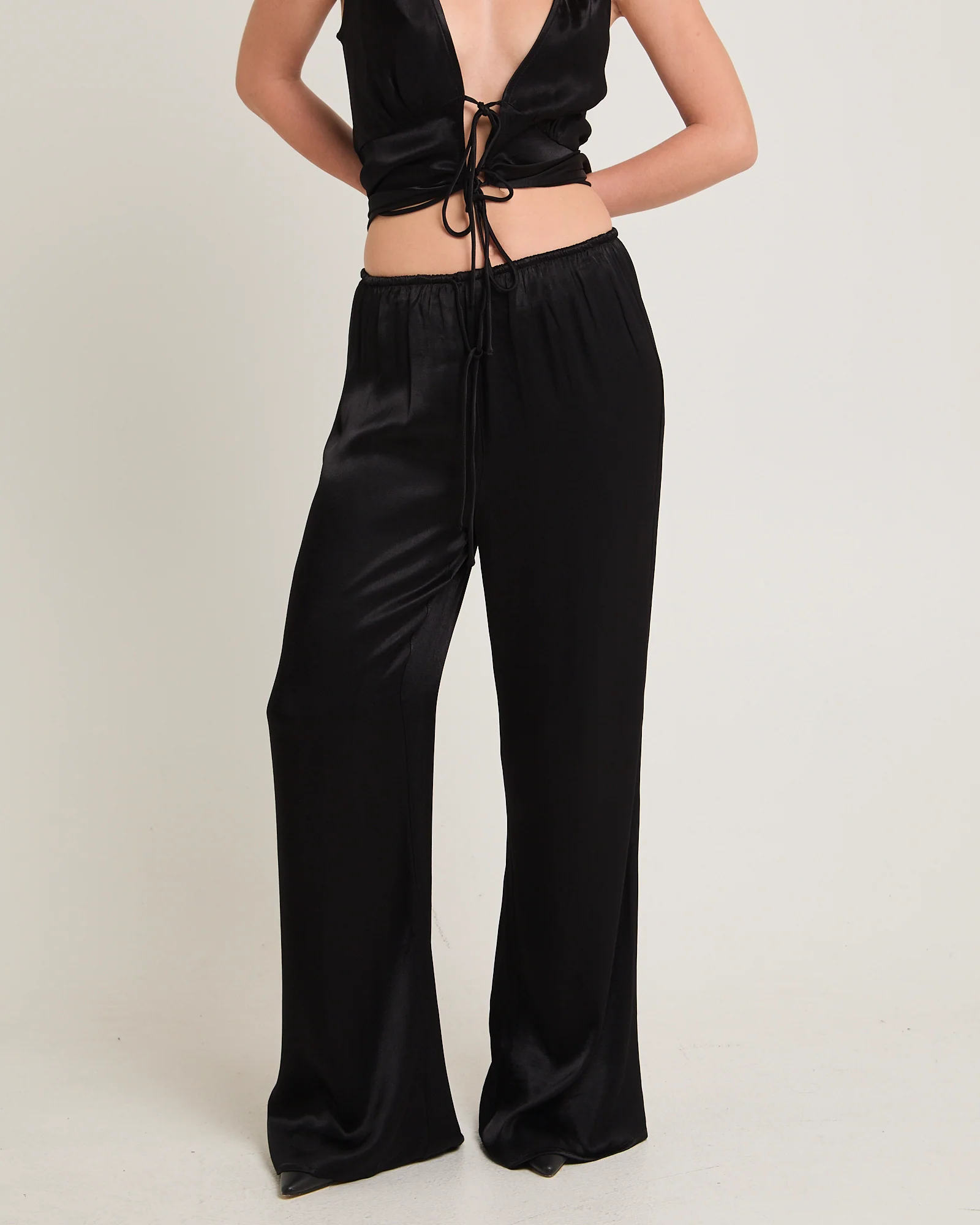 Meredith Satin Mid Rise Pants - Image 2