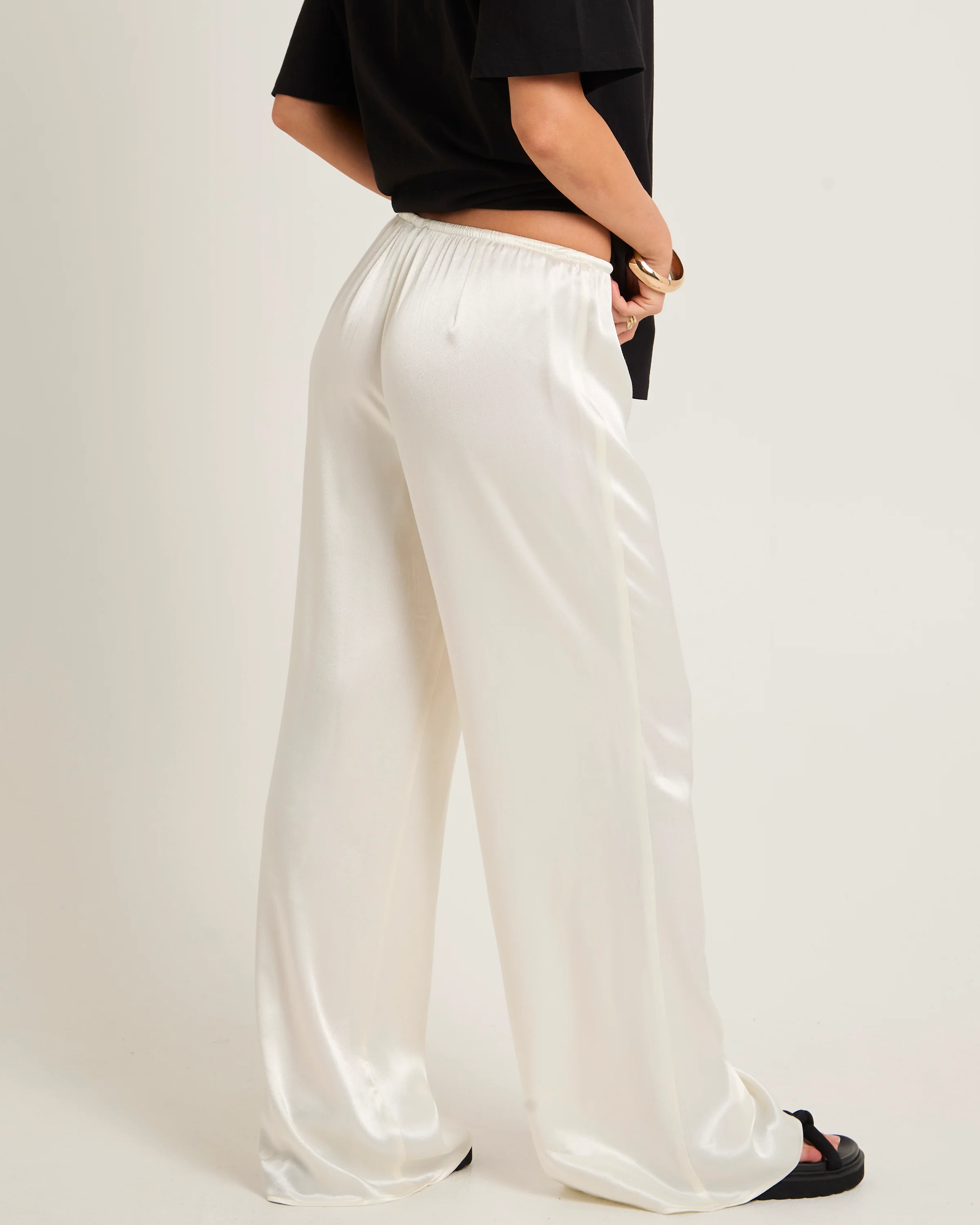 Meredith Satin Mid Rise Pants - Image 2
