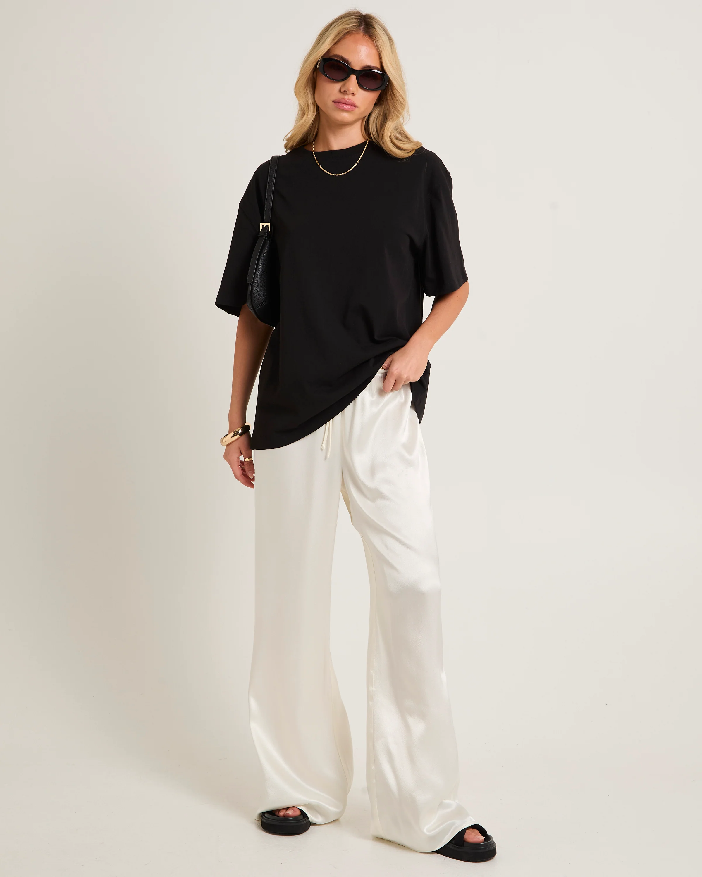 Meredith Satin Mid Rise Pants - Image 3