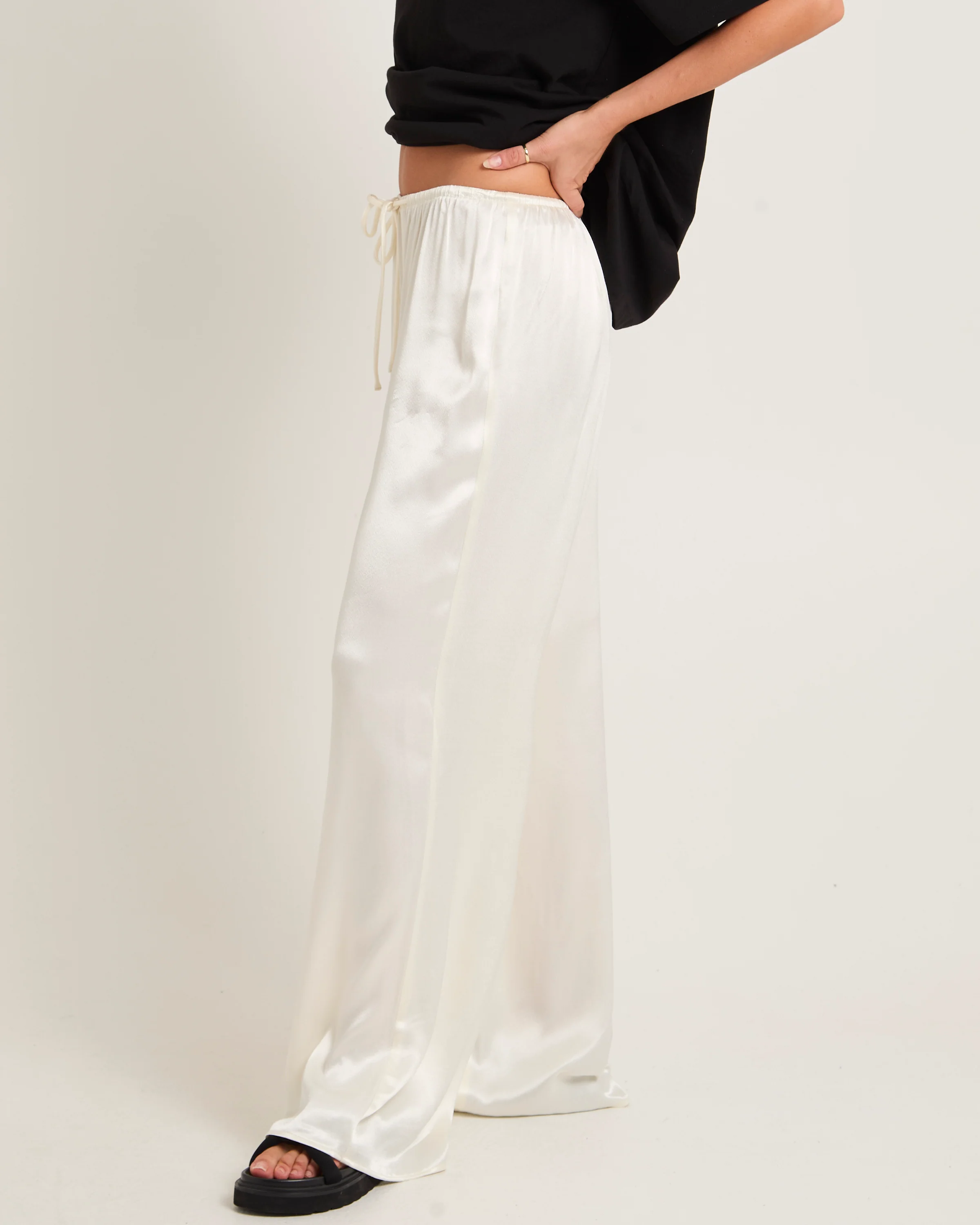 Meredith Satin Mid Rise Pants - Image 4